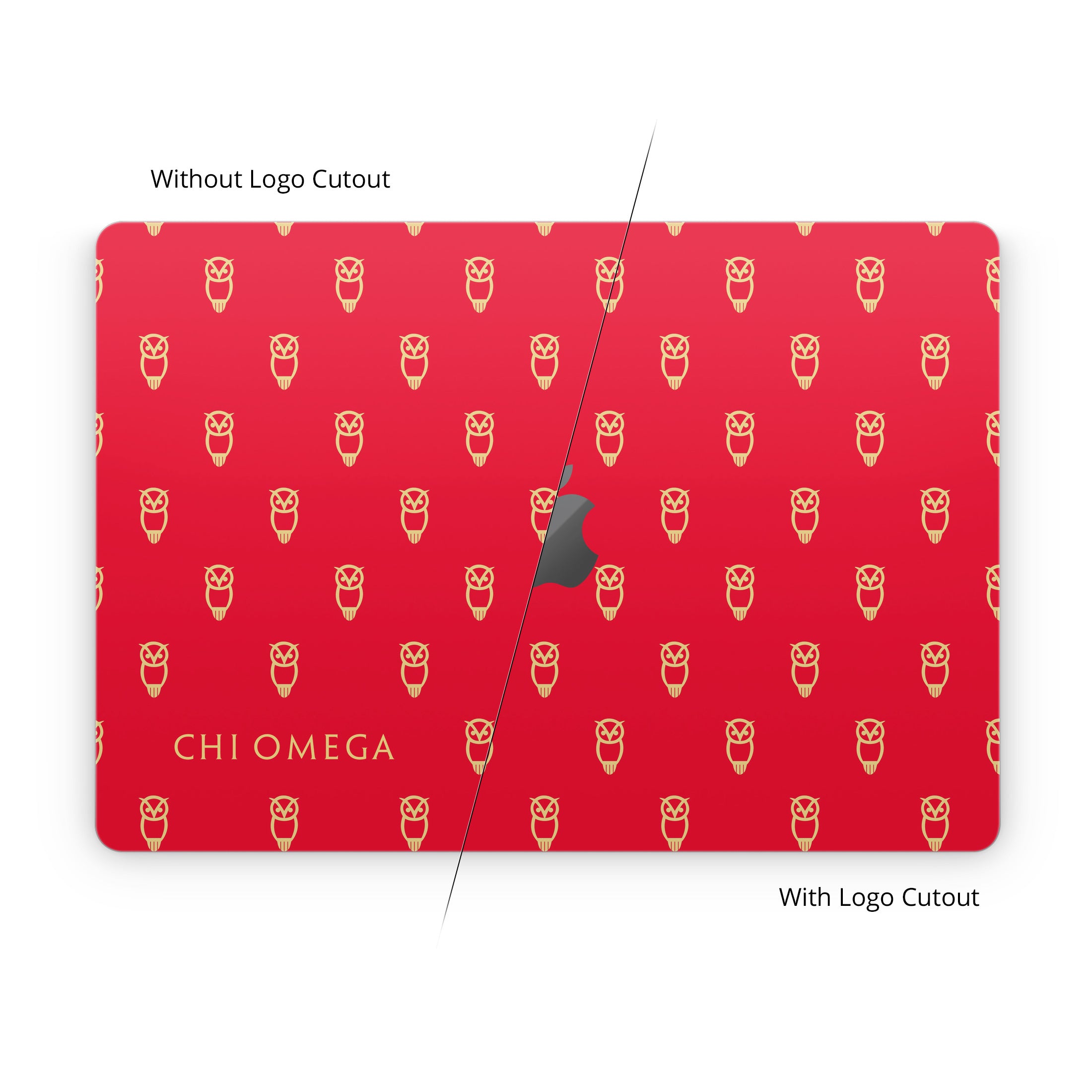 Chi Omega Owl Pattern - Apple MacBook Skin