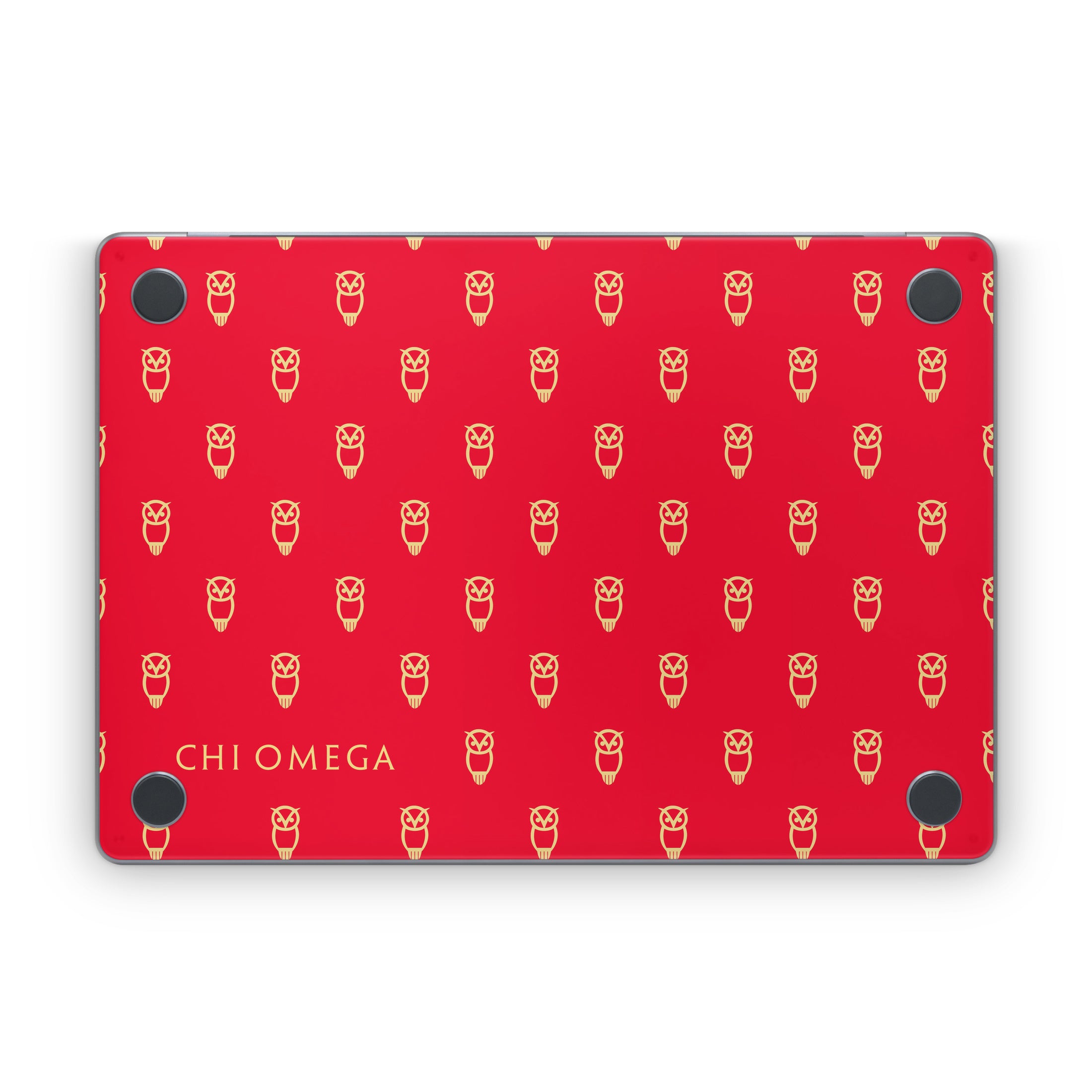 Chi Omega Owl Pattern - Apple MacBook Skin