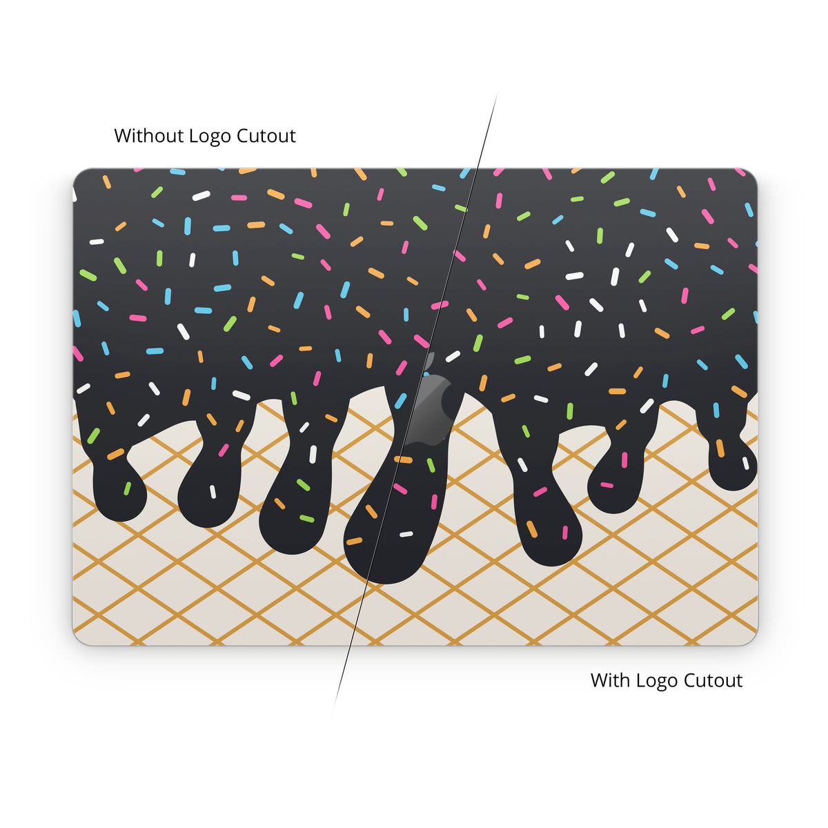 Black Ice Cream Drip - Apple MacBook Skin