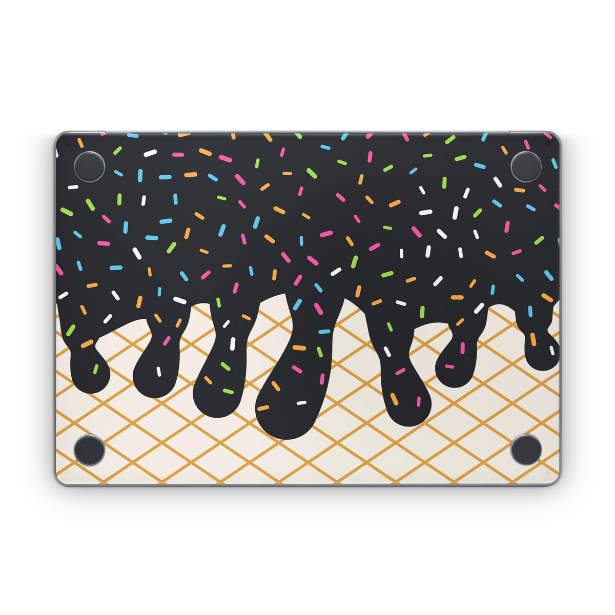 Black Ice Cream Drip - Apple MacBook Skin