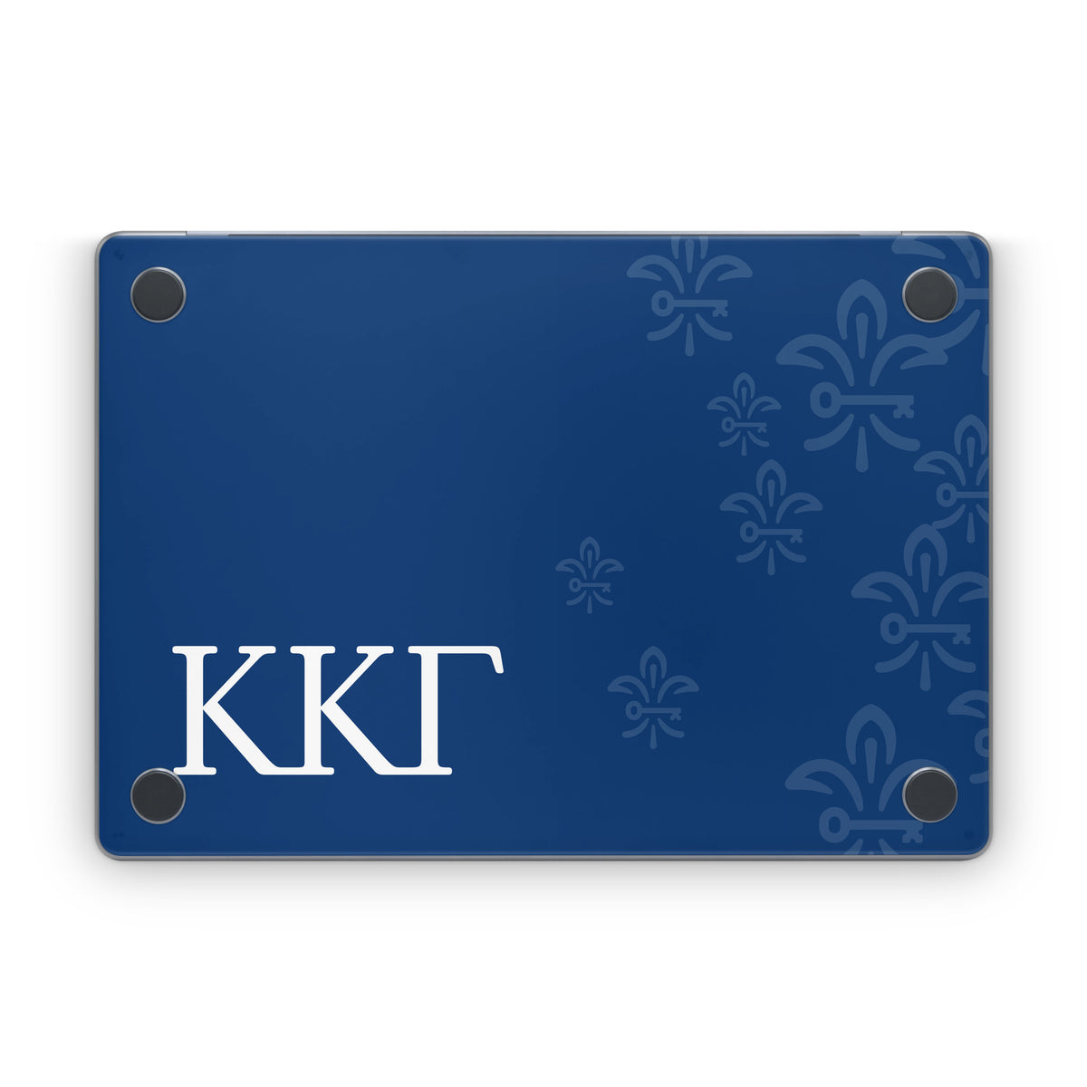 Kappa Kappa Gamma Letters and Fleur De Key Gamma Blue - Apple MacBook Skin