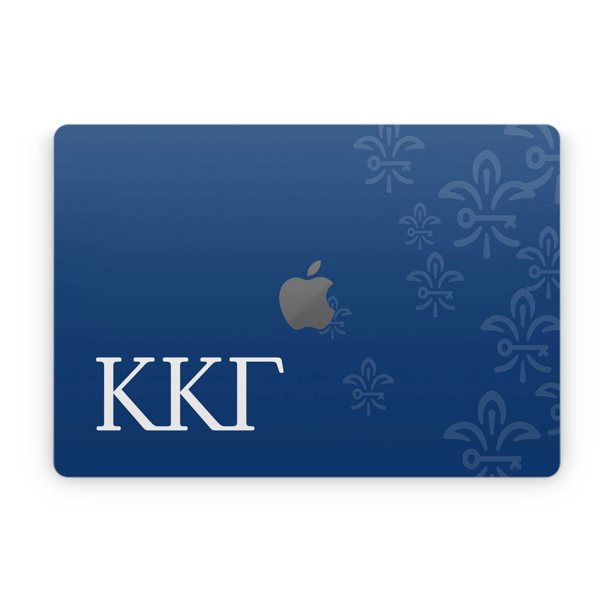Kappa Kappa Gamma Letters and Fleur De Key Gamma Blue - Apple MacBook Skin