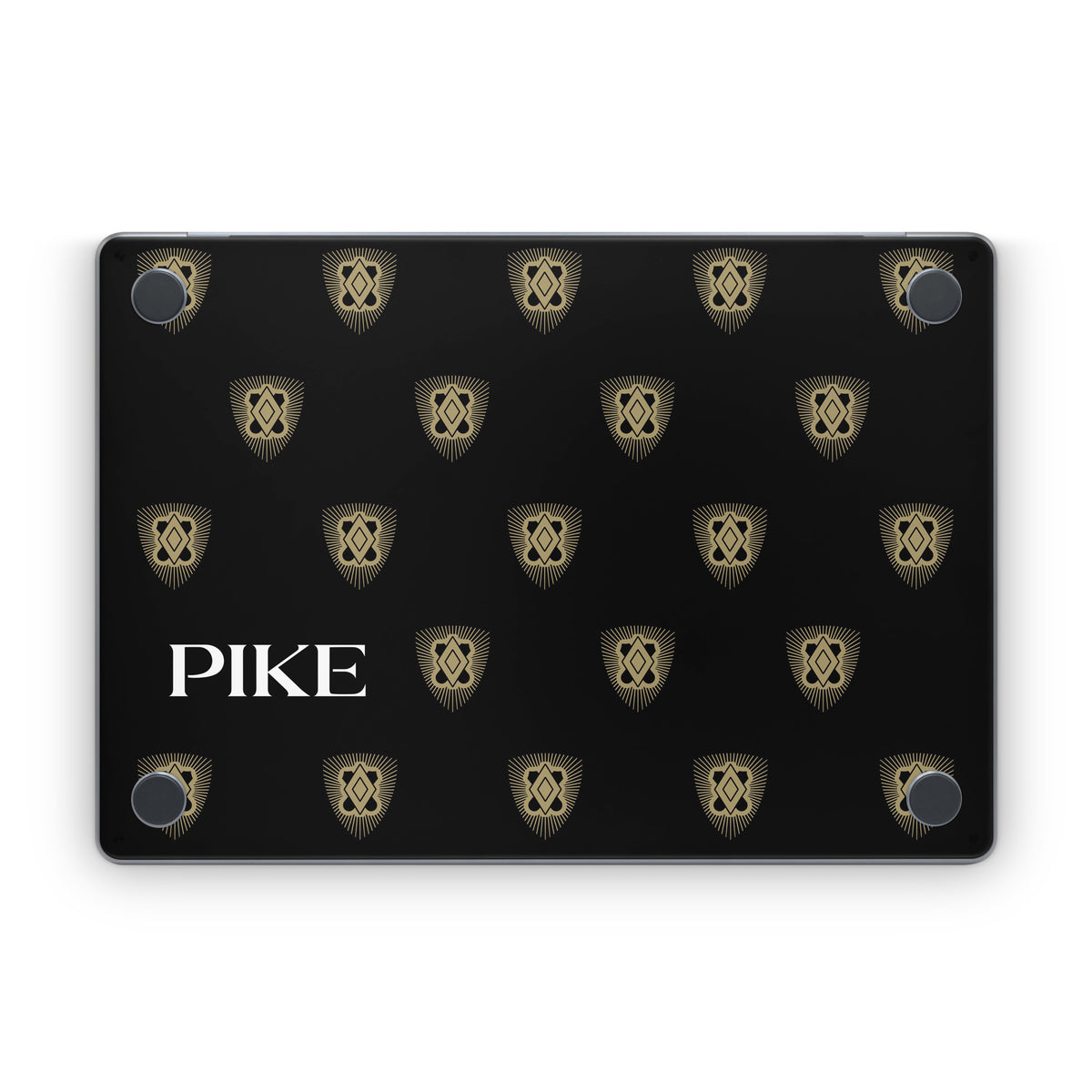 Pi Kappa Alpha PIKE Shield Pattern Black - Apple MacBook Skin