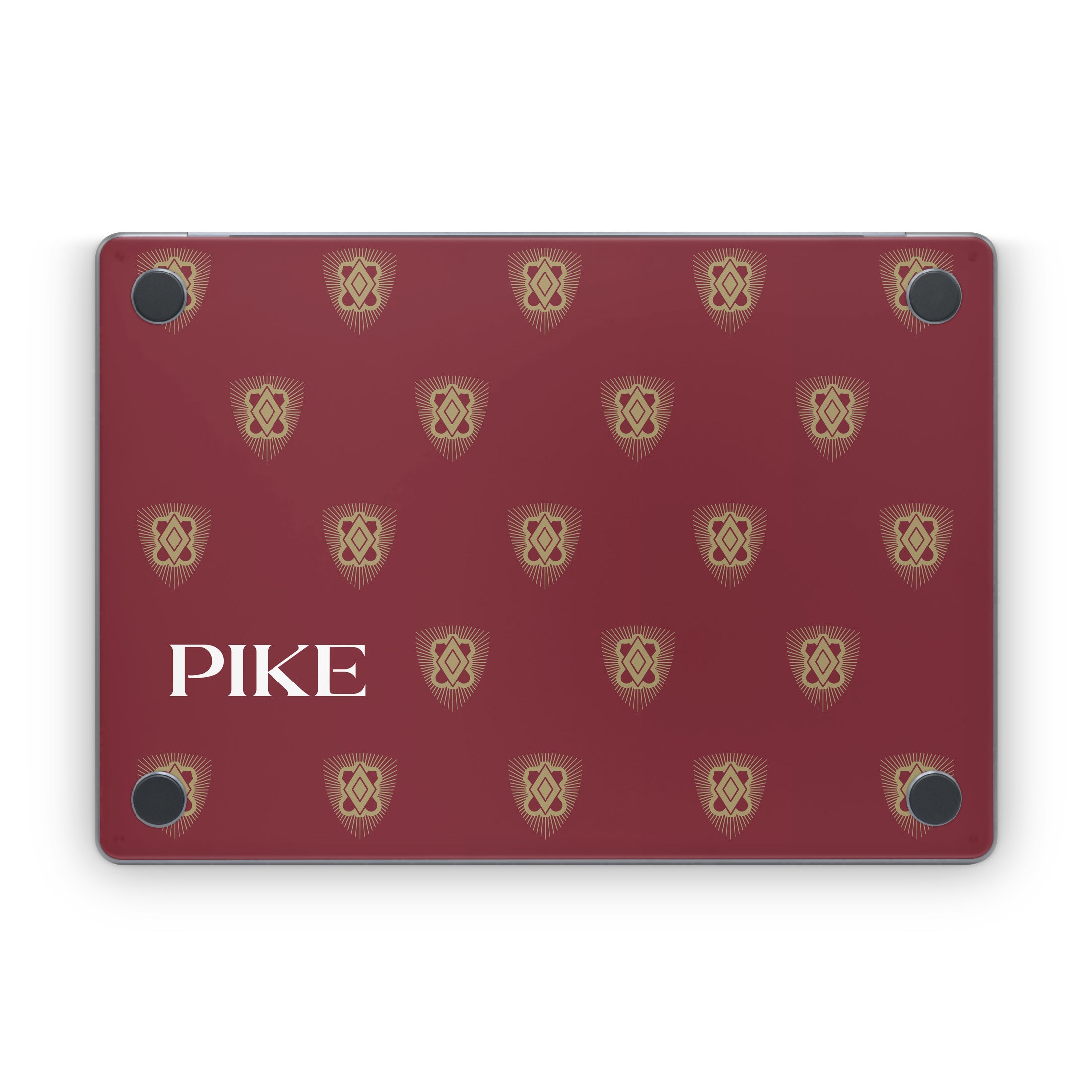 Pi Kappa Alpha PIKE Shield Pattern Garnet - Apple MacBook Skin