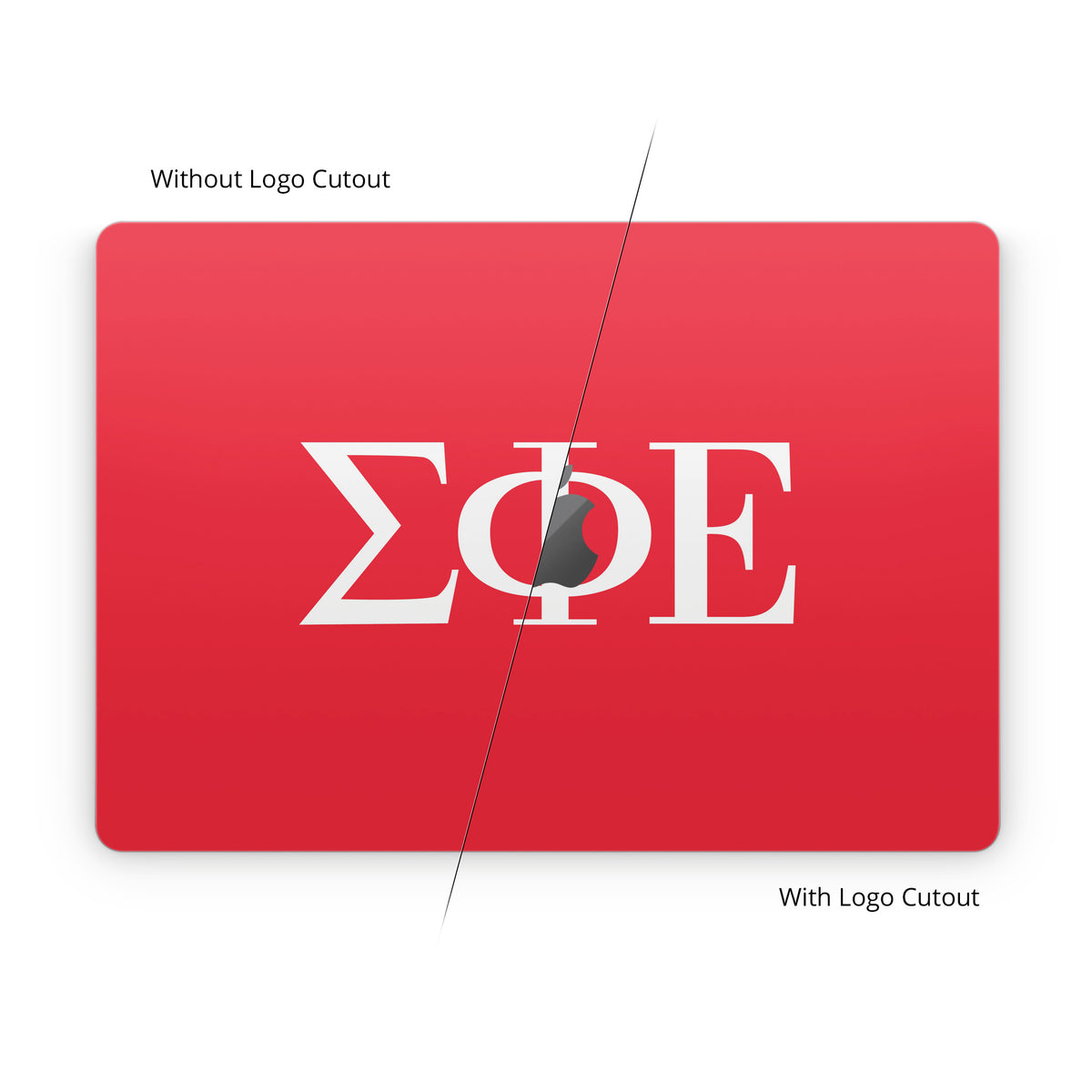Sigma Phi Epsilon Greek Letters Red - Apple MacBook Skin