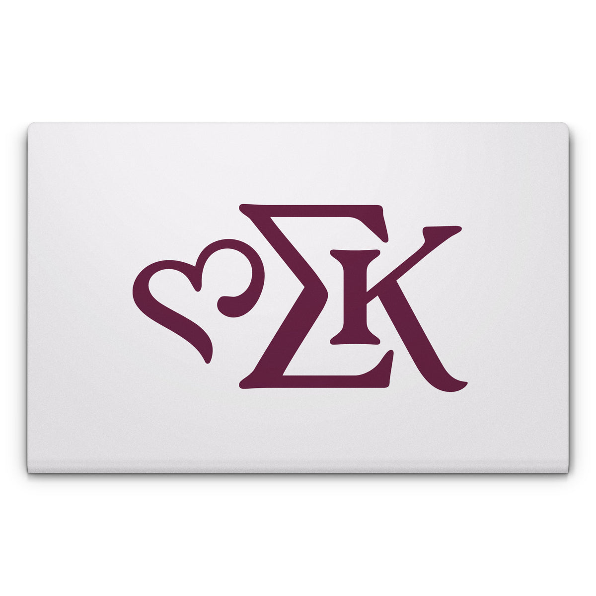 Sigma Kappa Greek Letters Mary Maroon on Dove Love - Apple MacBook Skin