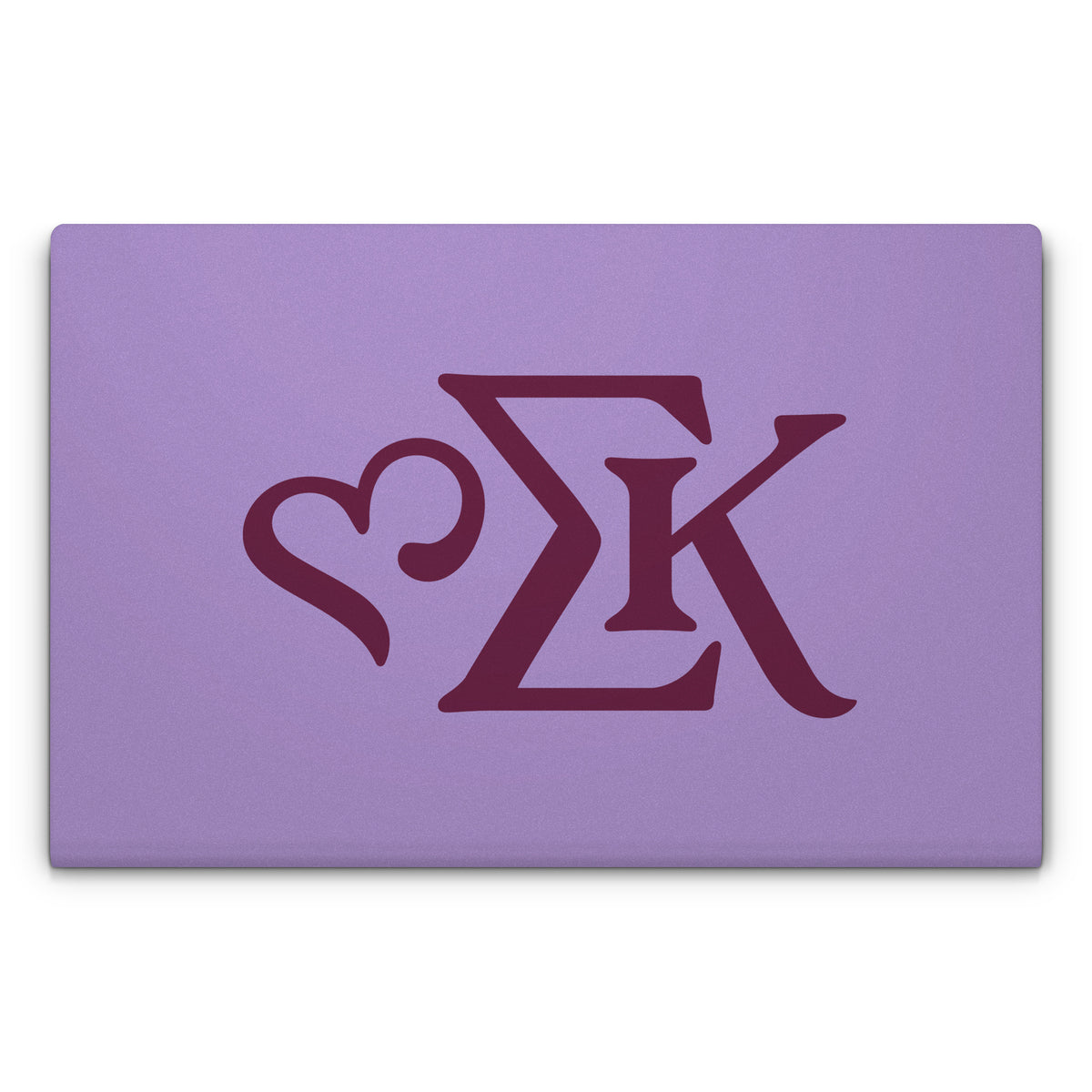 Sigma Kappa Greek Letters Mary Maroon on Legacy Lavender - Apple MacBook Skin