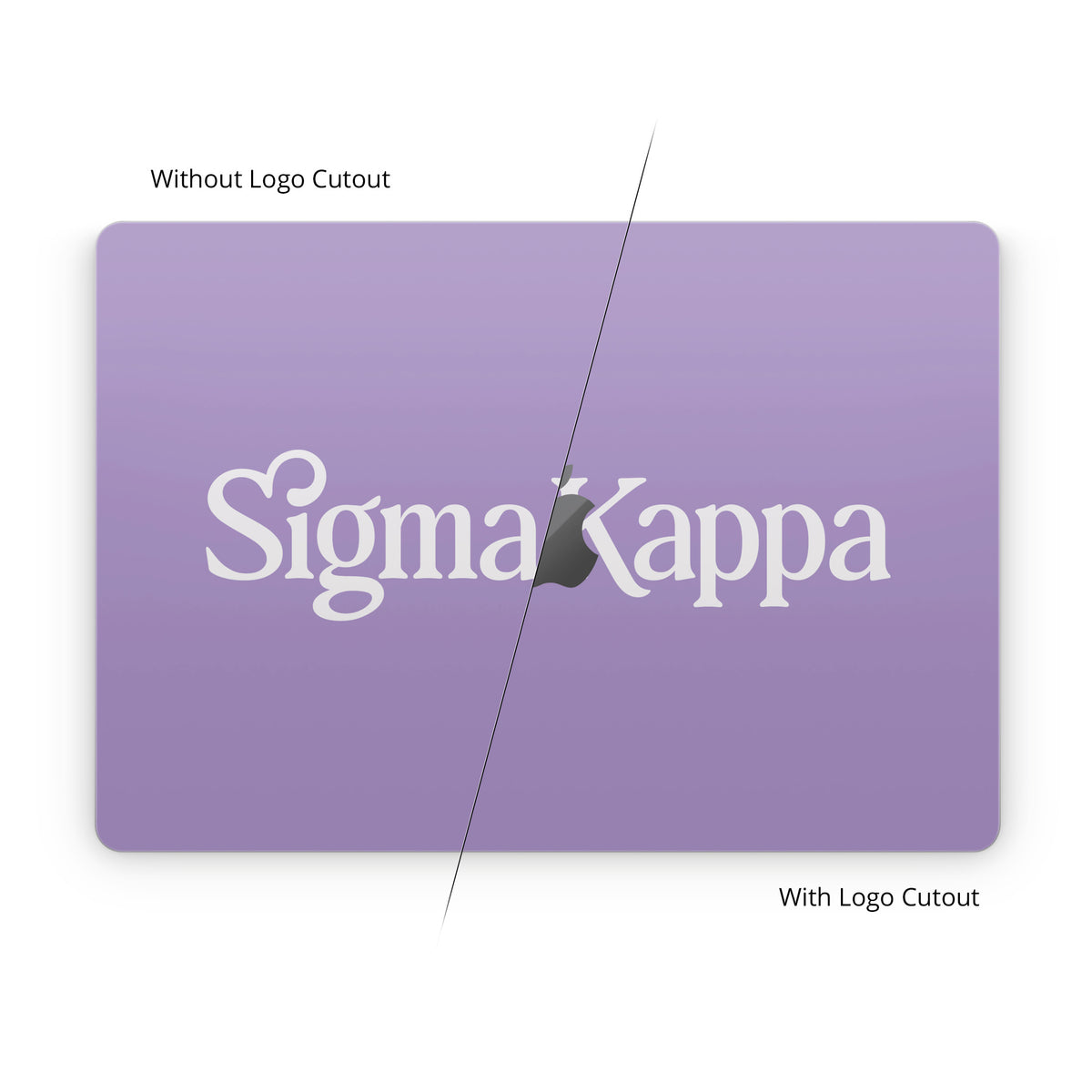 Sigma Kappa Primary Logo Dove Love on Legacy Lavender - Apple MacBook Skin