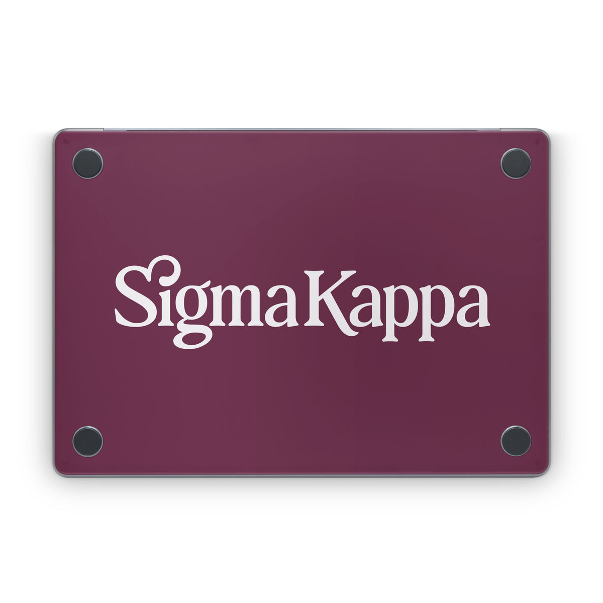 Sigma Kappa Primary Logo Dove Love on Mary Maroon - Apple MacBook Skin