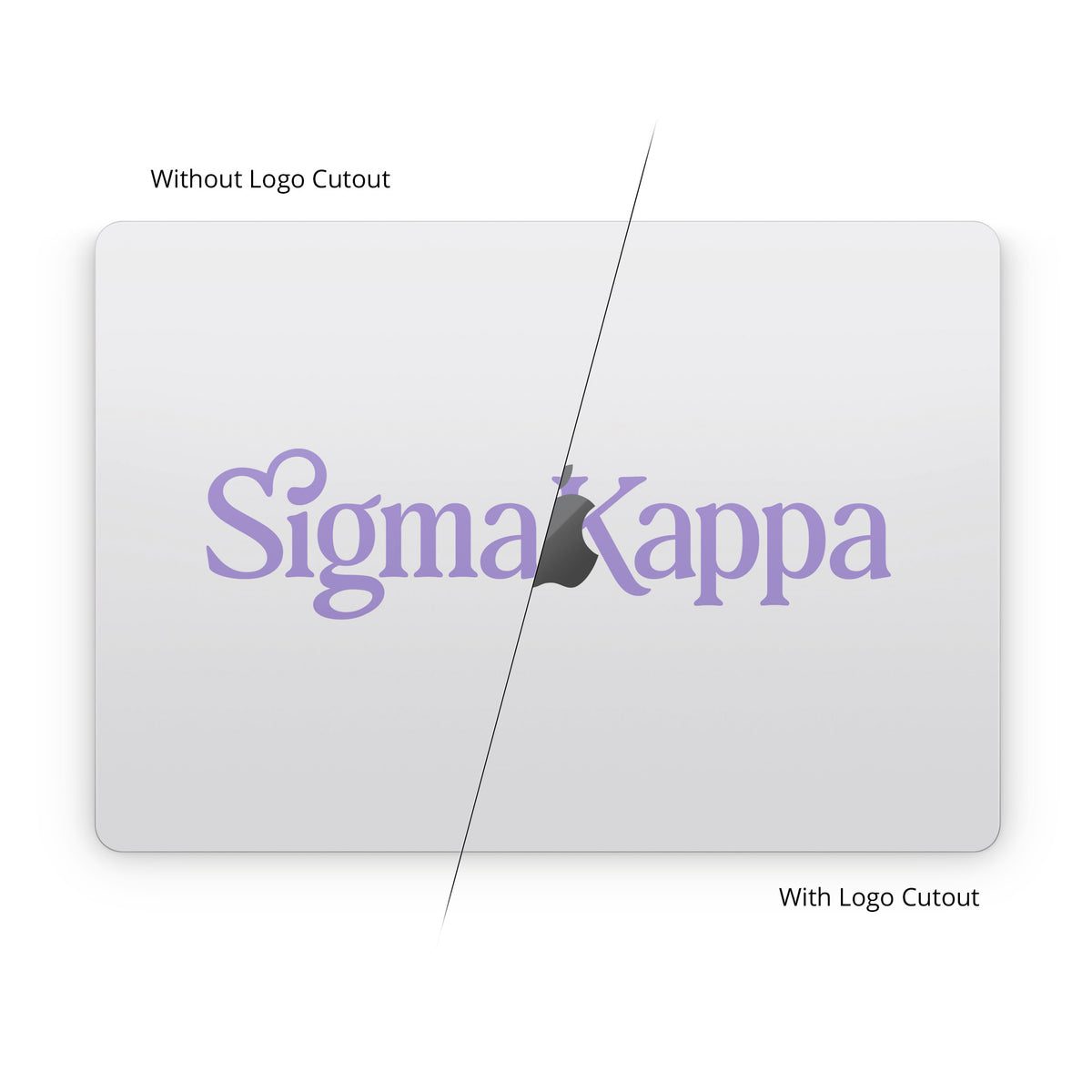 Sigma Kappa Primary Logo Legacy Lavender on Dove Love - Apple MacBook Skin