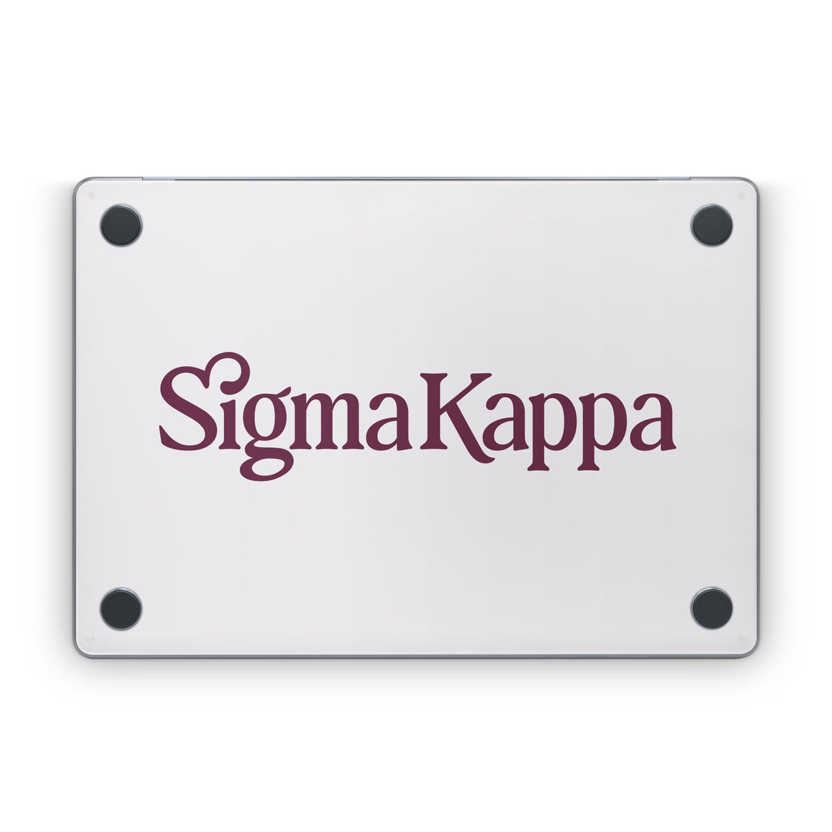 Sigma Kappa Primary Logo Mary Maroon on Dove Love - Apple MacBook Skin
