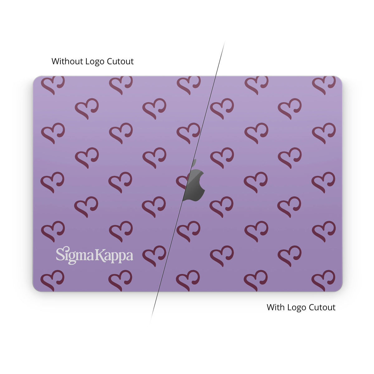 Sigma Kappa Hearts Pattern - Apple MacBook Skin