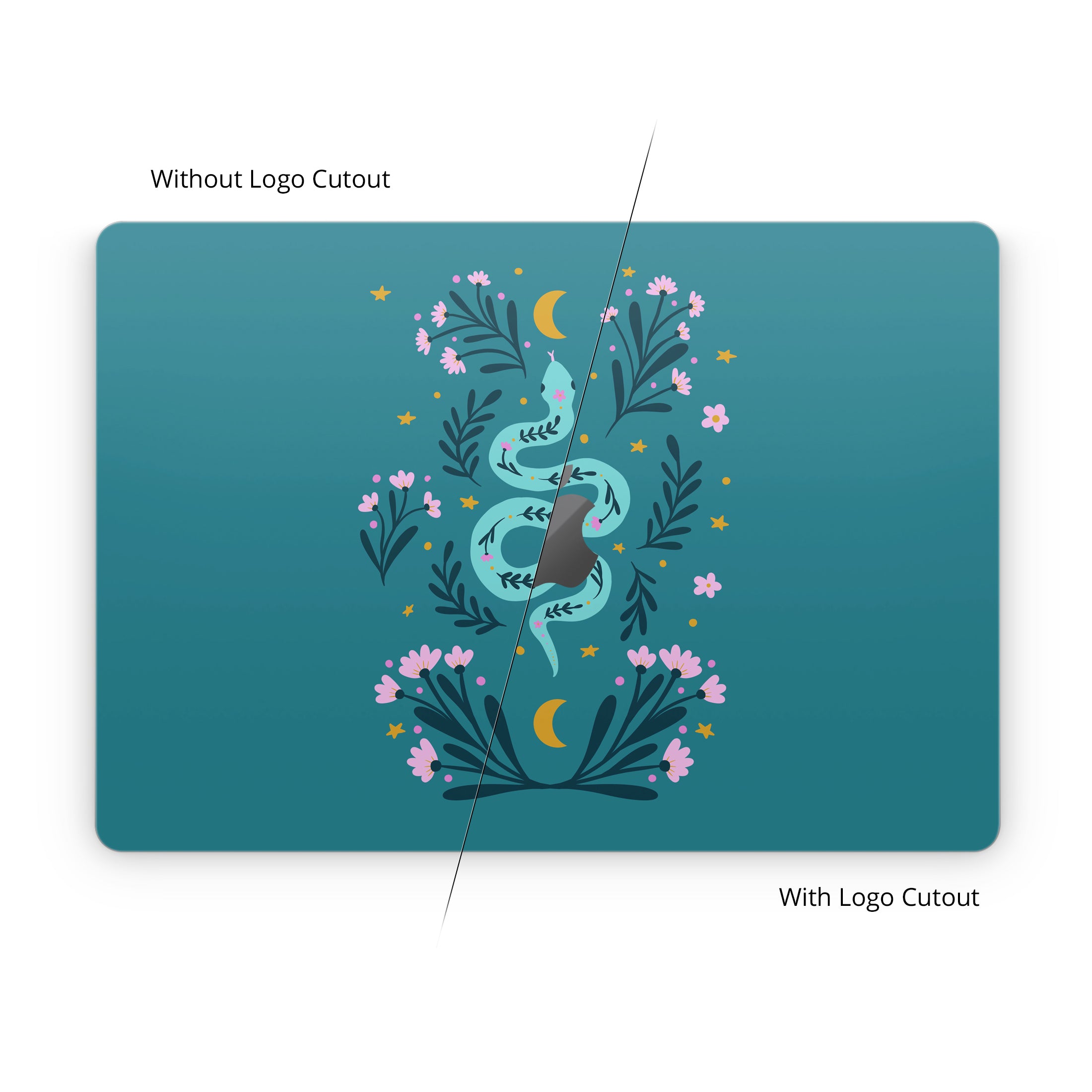 Snake and Flowers - Apple MacBook Skin