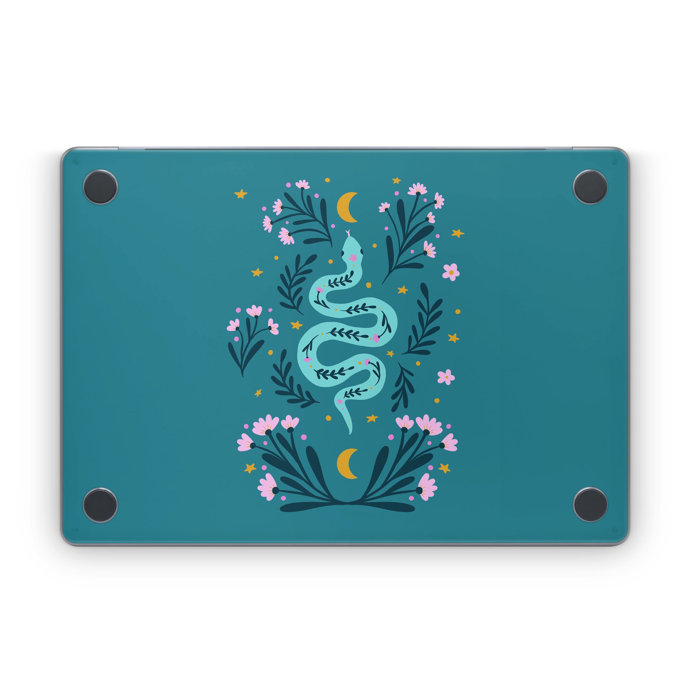 Snake and Flowers - Apple MacBook Skin