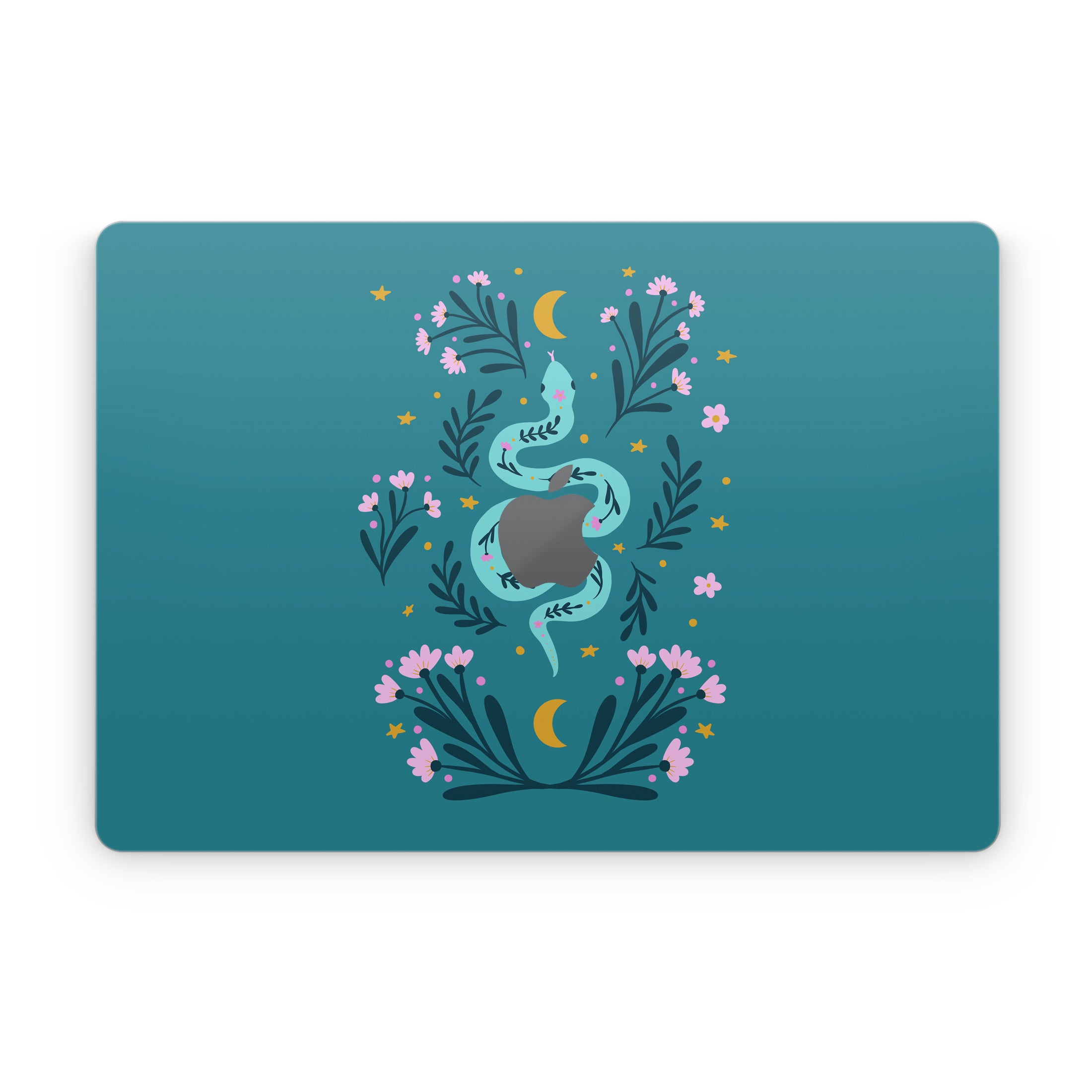 Snake and Flowers - Apple MacBook Skin