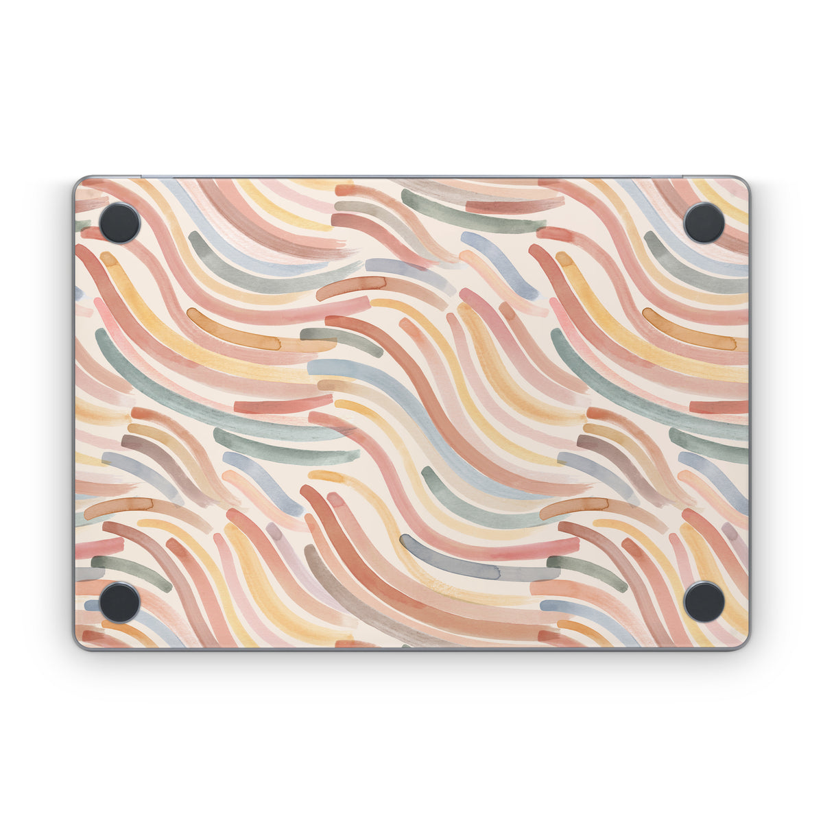 Terracotta Brushstroke Waves - Apple MacBook Skin