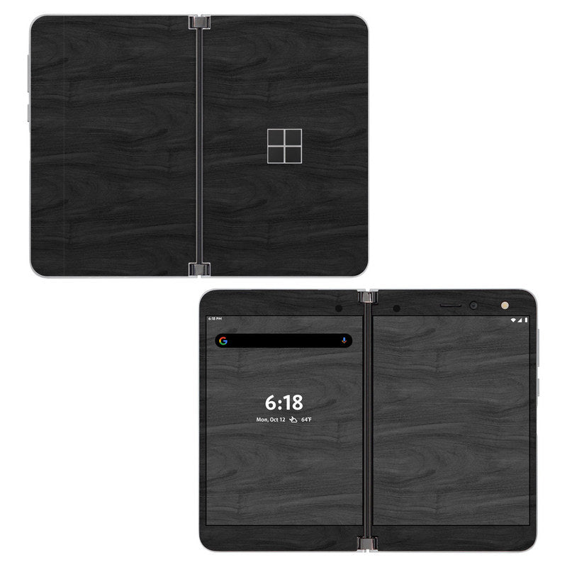 Black Woodgrain - Microsoft Surface Duo Skin