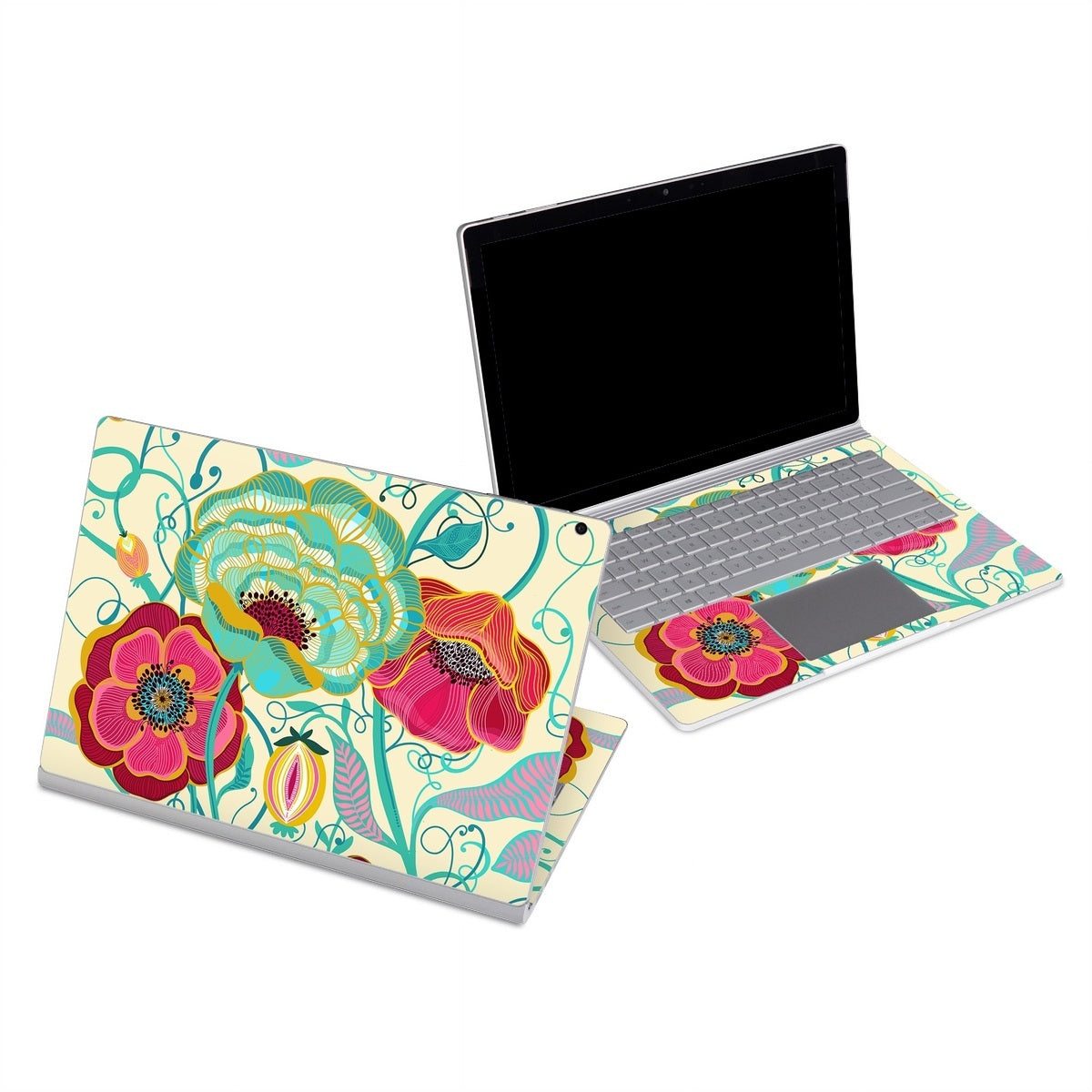 Golden Flowers - Microsoft Surface Book Skin