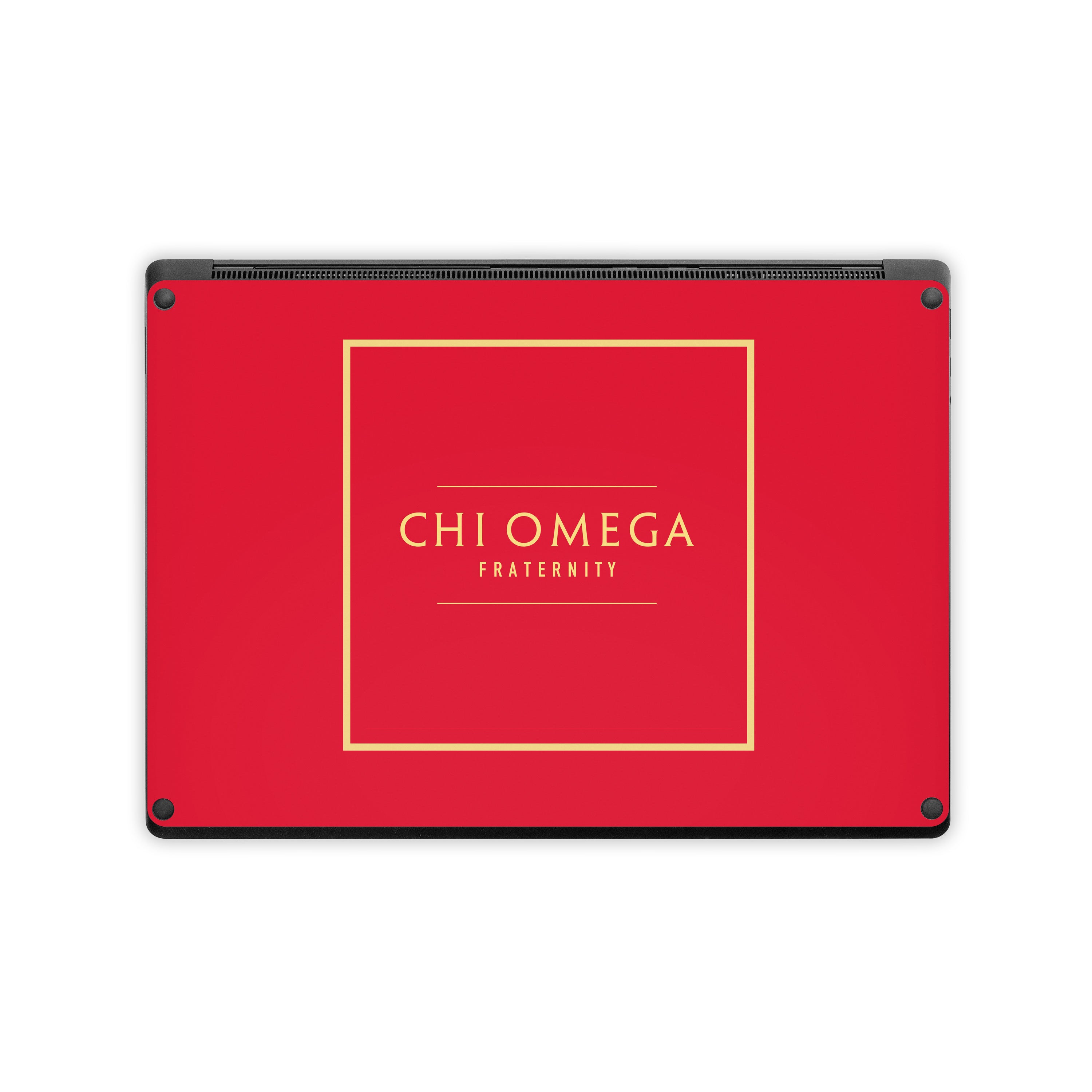 Chi Omega Fraternity Cardinal with Border - Microsoft Surface Laptop Skin
