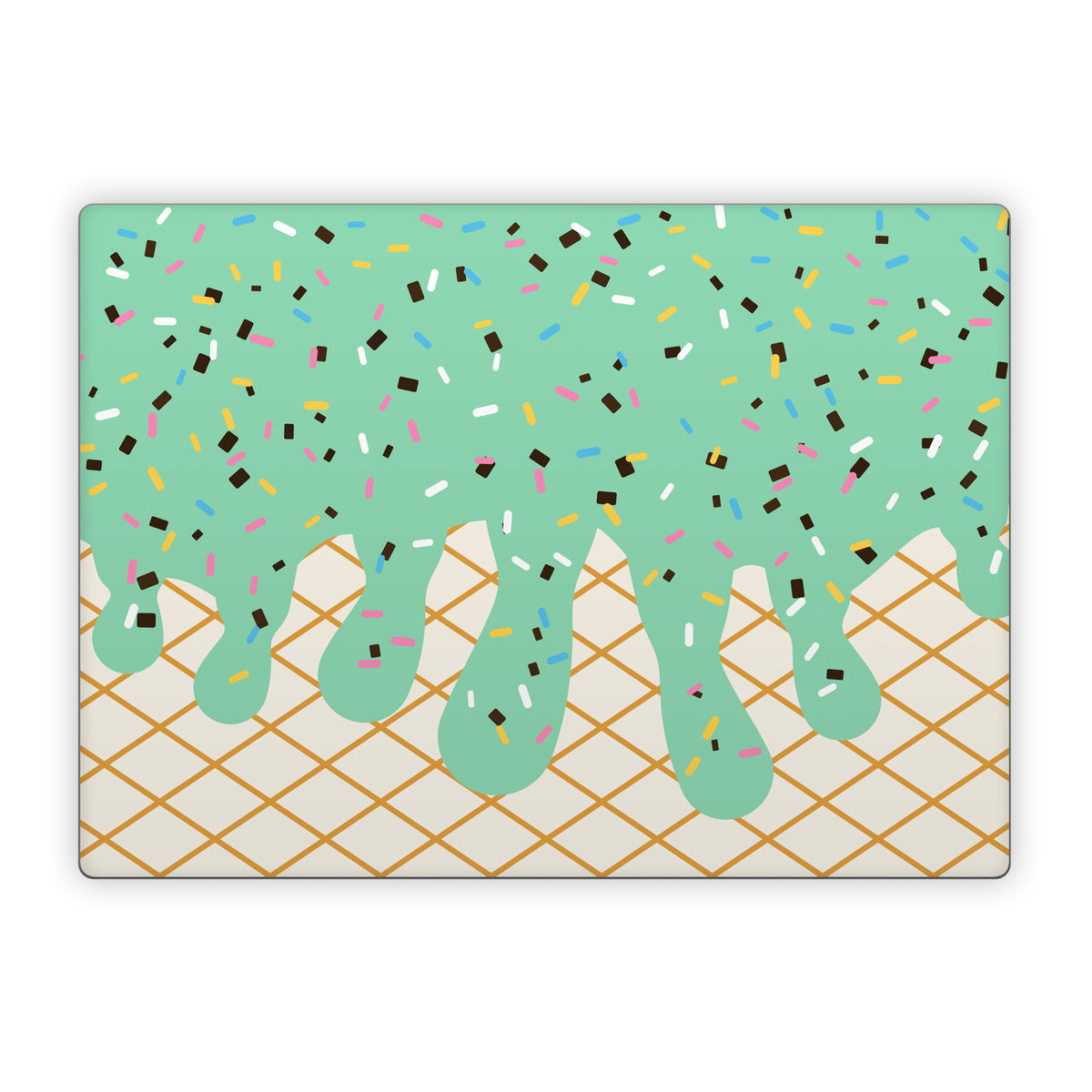 Mint Chocolate Chip Ice Cream Drip - Microsoft Surface Laptop Skin