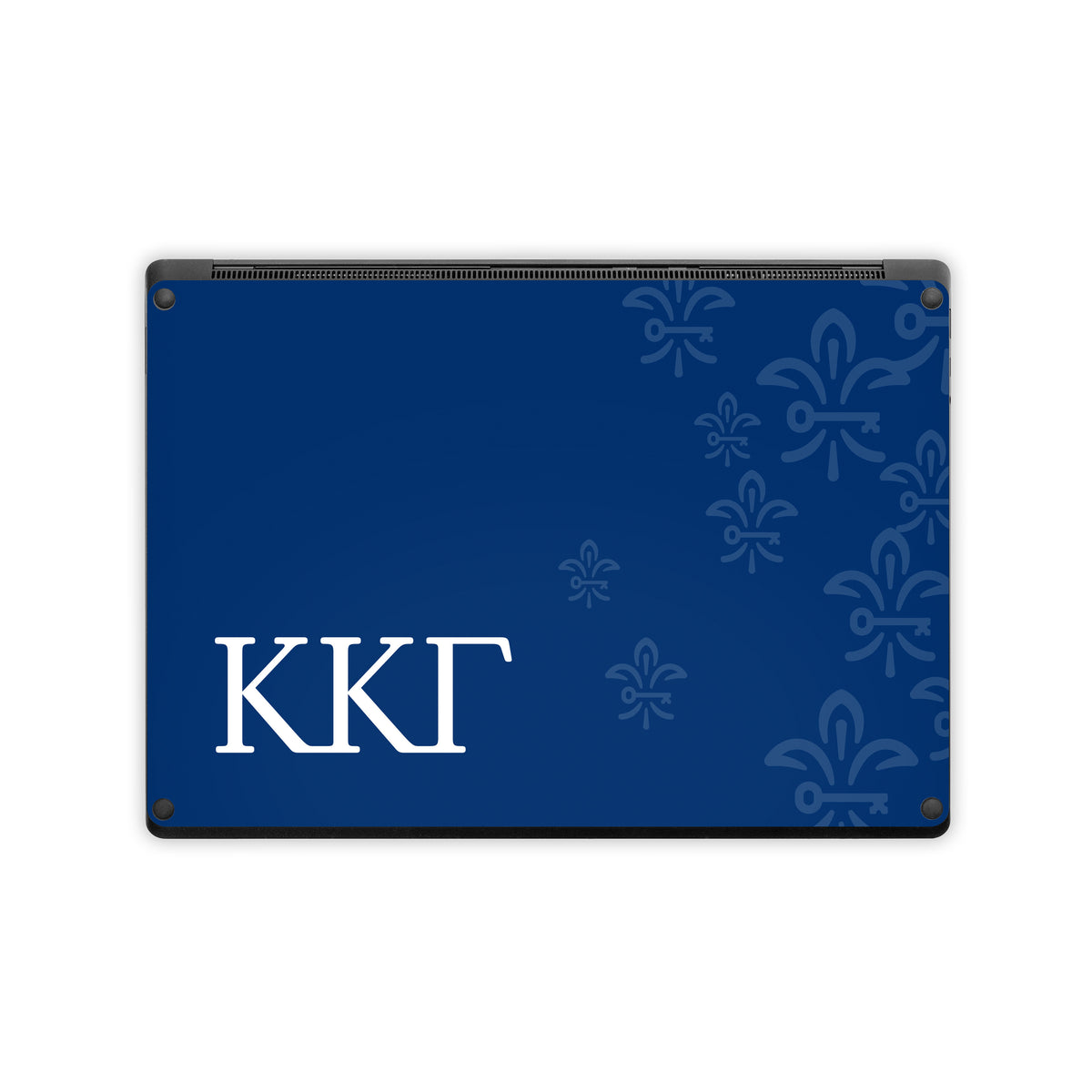 Kappa Kappa Gamma Letters and Fleur De Key Gamma Blue - Microsoft Surface Laptop Skin