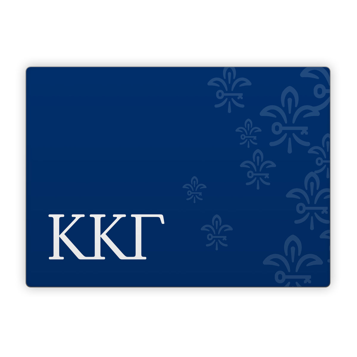 Kappa Kappa Gamma Letters and Fleur De Key Gamma Blue - Microsoft Surface Laptop Skin