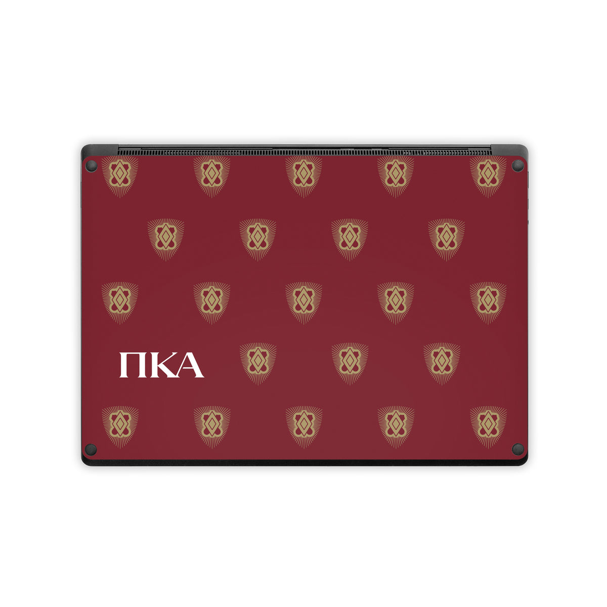 Pi Kappa Alpha Letters Shield Pattern Garnet - Microsoft Surface Laptop Skin