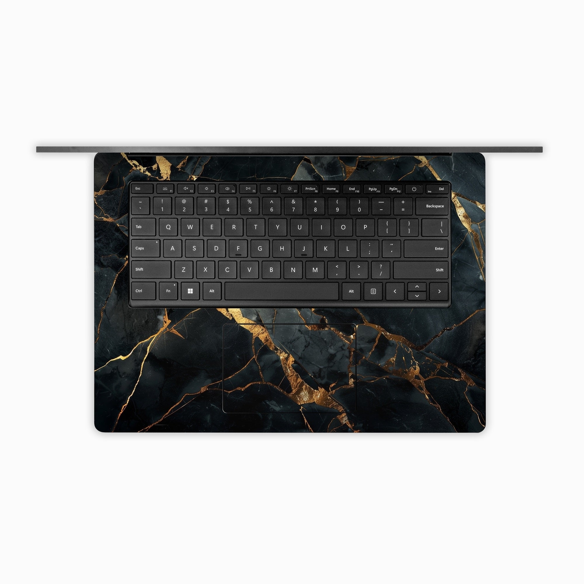 Repaired Black Marble - Microsoft Surface Laptop Skin