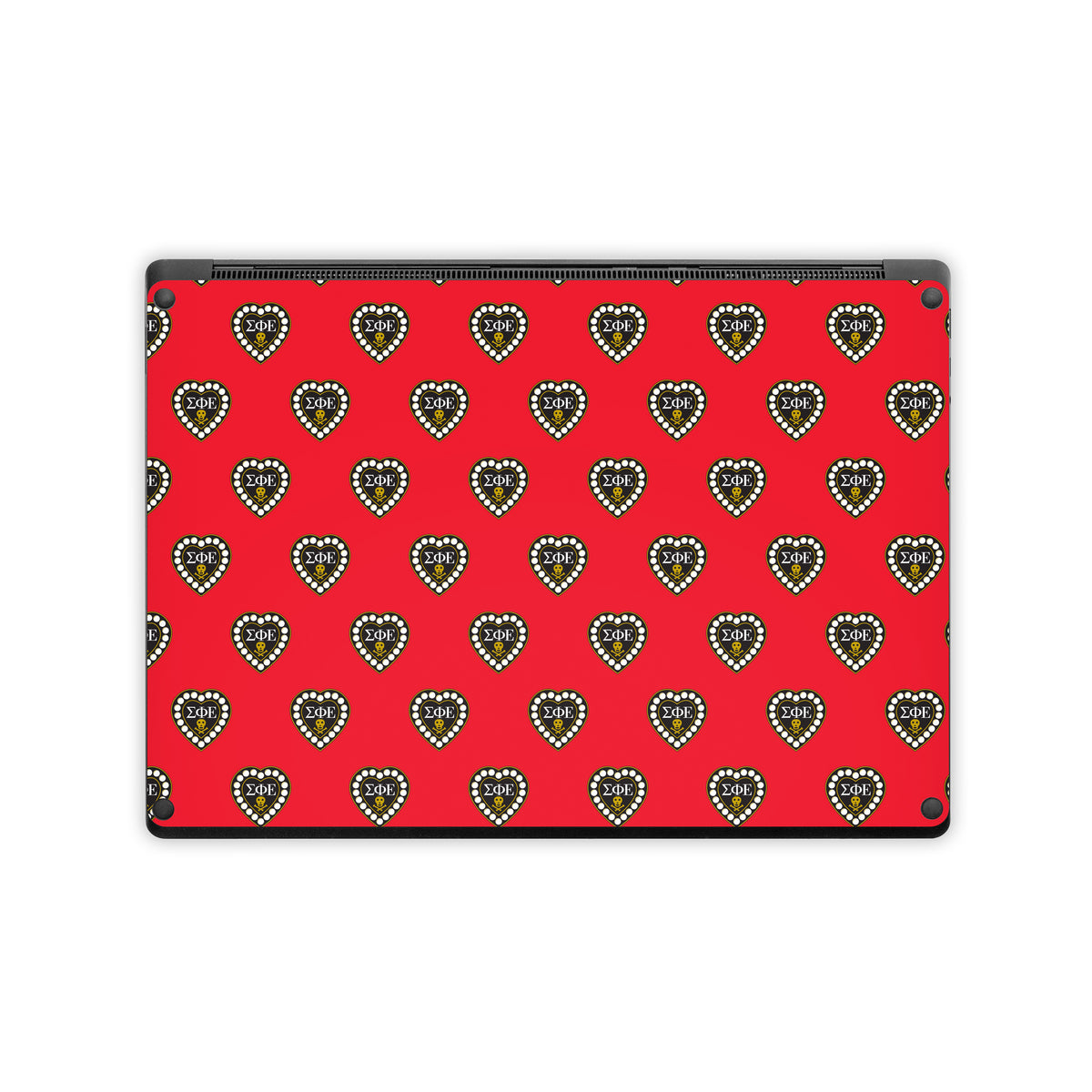 Sigma Phi Epsilon Badge Pattern Red - Microsoft Surface Laptop Skin