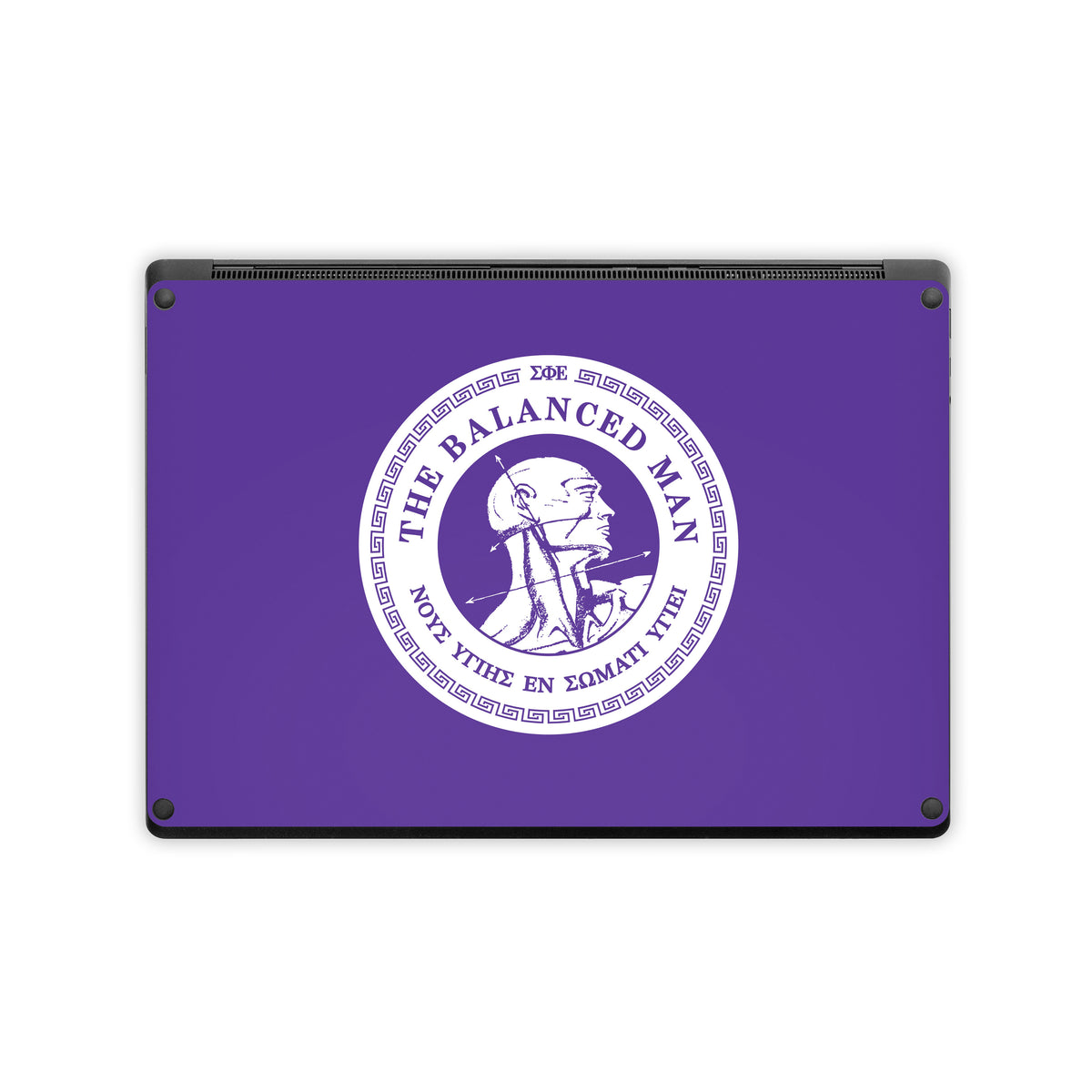 Sigma Phi Epsilon Balanced Man Purple - Microsoft Surface Laptop Skin