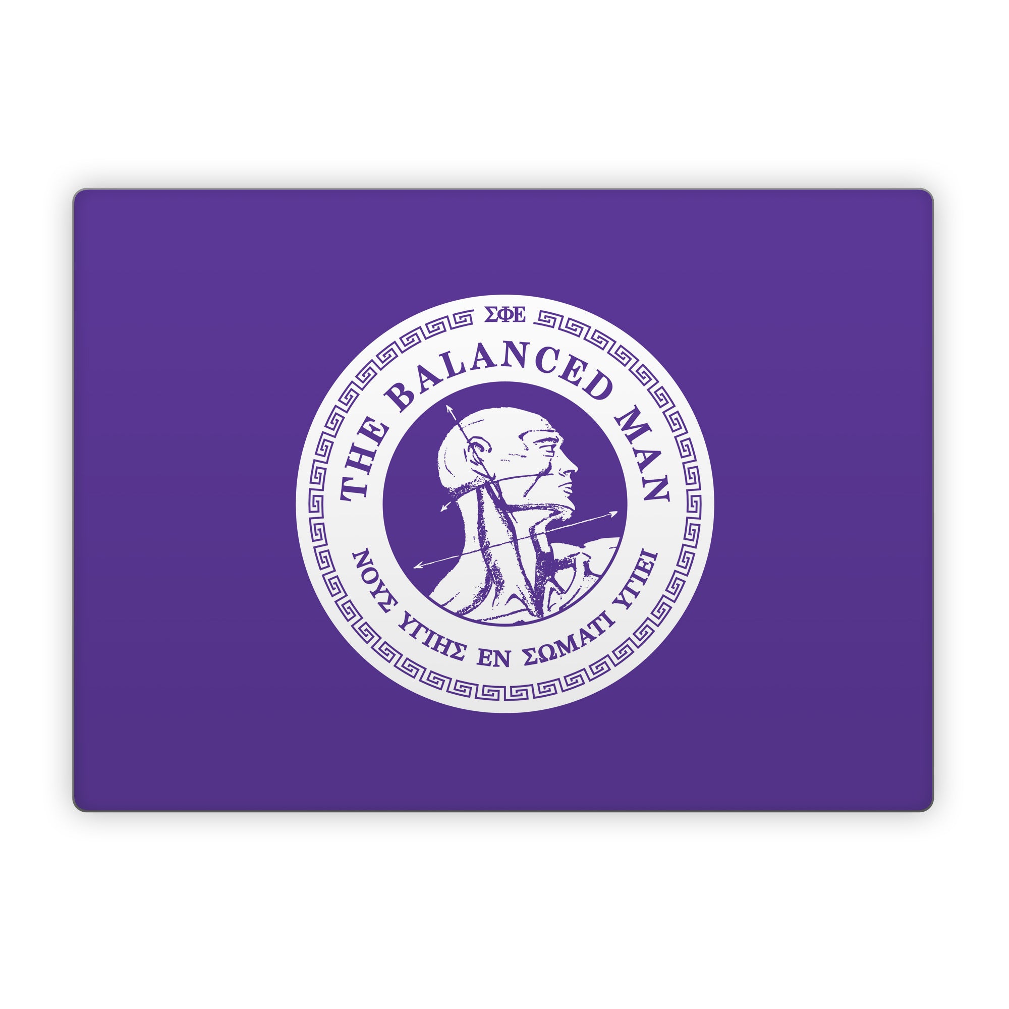 Sigma Phi Epsilon Balanced Man Purple - Microsoft Surface Laptop Skin
