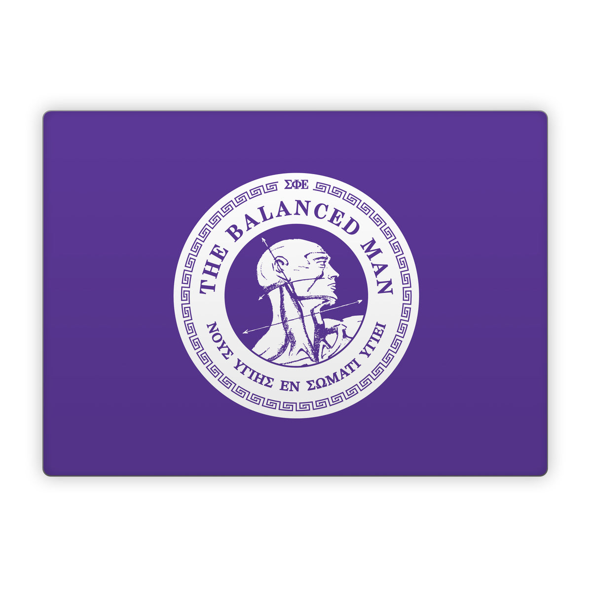 Sigma Phi Epsilon Balanced Man Purple - Microsoft Surface Laptop Skin
