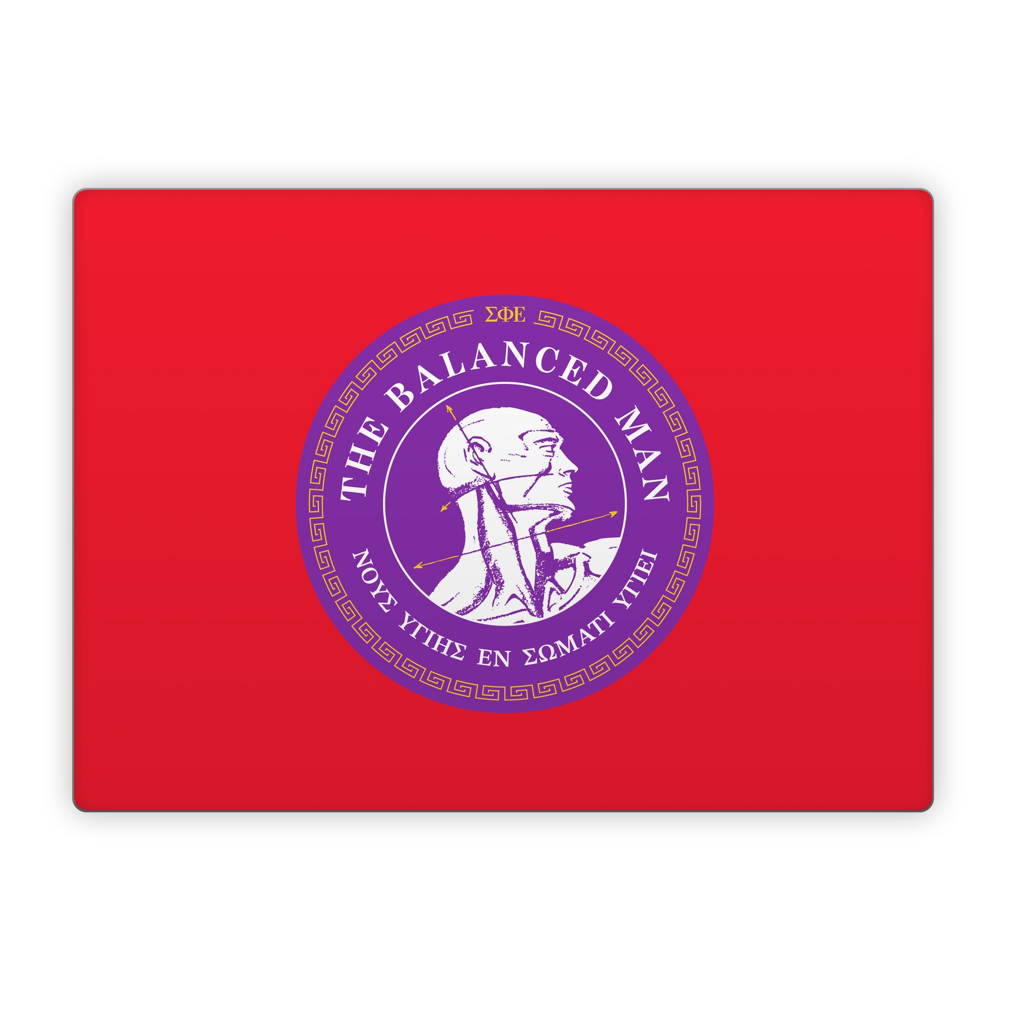 Sigma Phi Epsilon Balanced Man Red - Microsoft Surface Laptop Skin