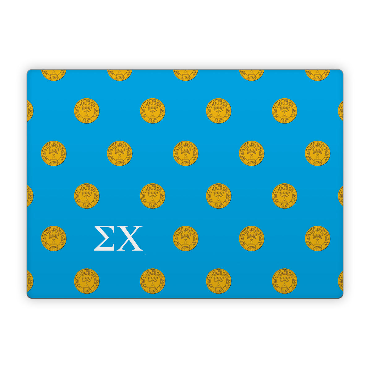 Sigma Chi Seal Pattern with Letters Blue - Microsoft Surface Laptop Skin