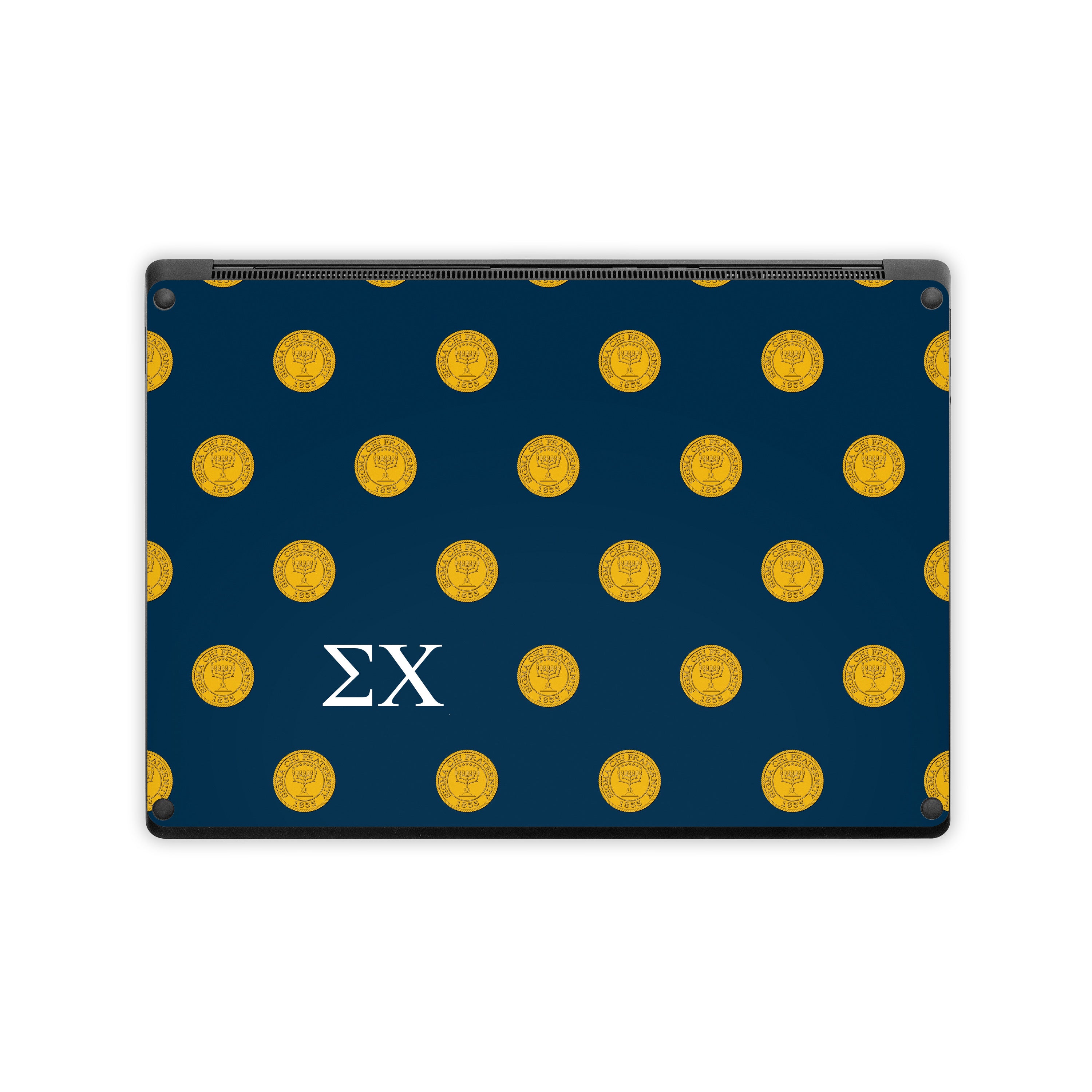Sigma Chi Seal Pattern with Letters Navy - Microsoft Surface Laptop Skin