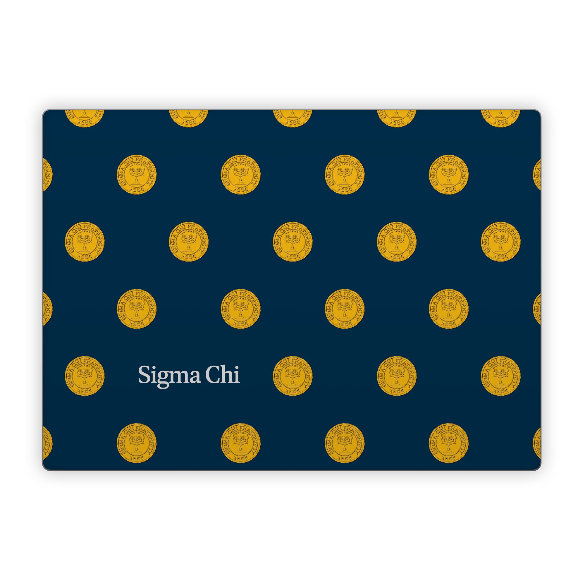 Sigma Chi Seal Pattern with Wordmark Navy - Microsoft Surface Laptop Skin
