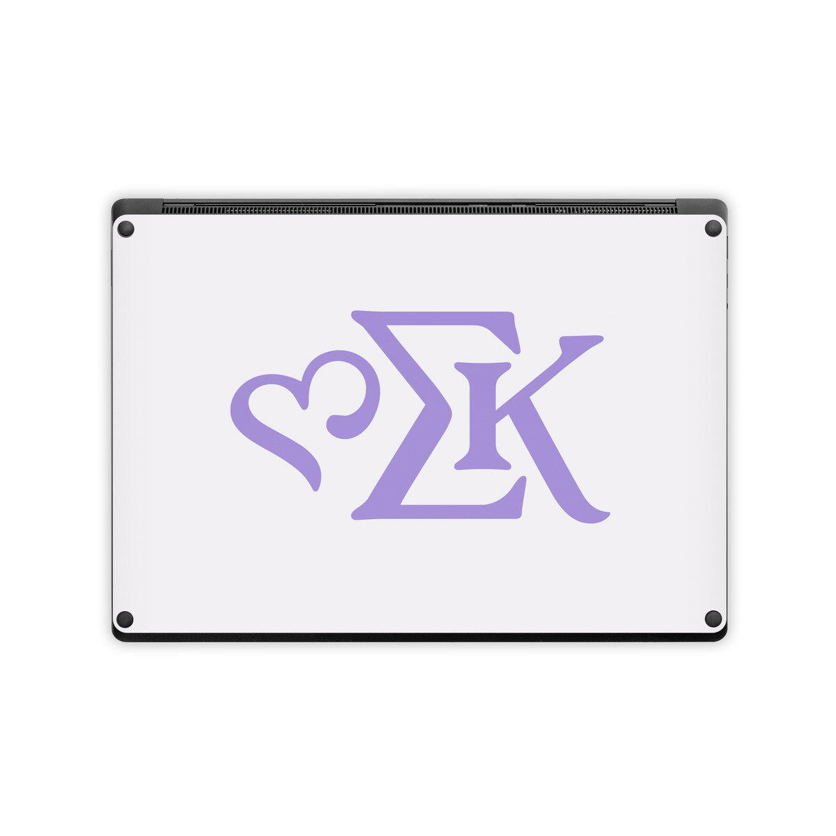 Sigma Kappa Greek Letters Legacy Lavender on Dove Love - Microsoft Surface Laptop Skin
