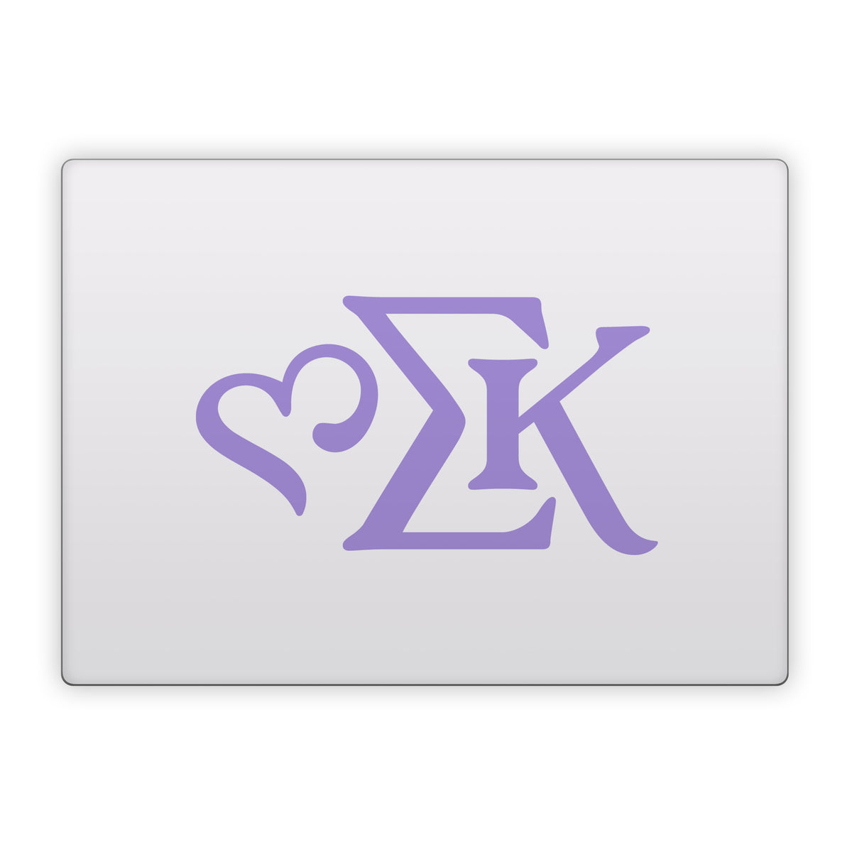 Sigma Kappa Greek Letters Legacy Lavender on Dove Love - Microsoft Surface Laptop Skin