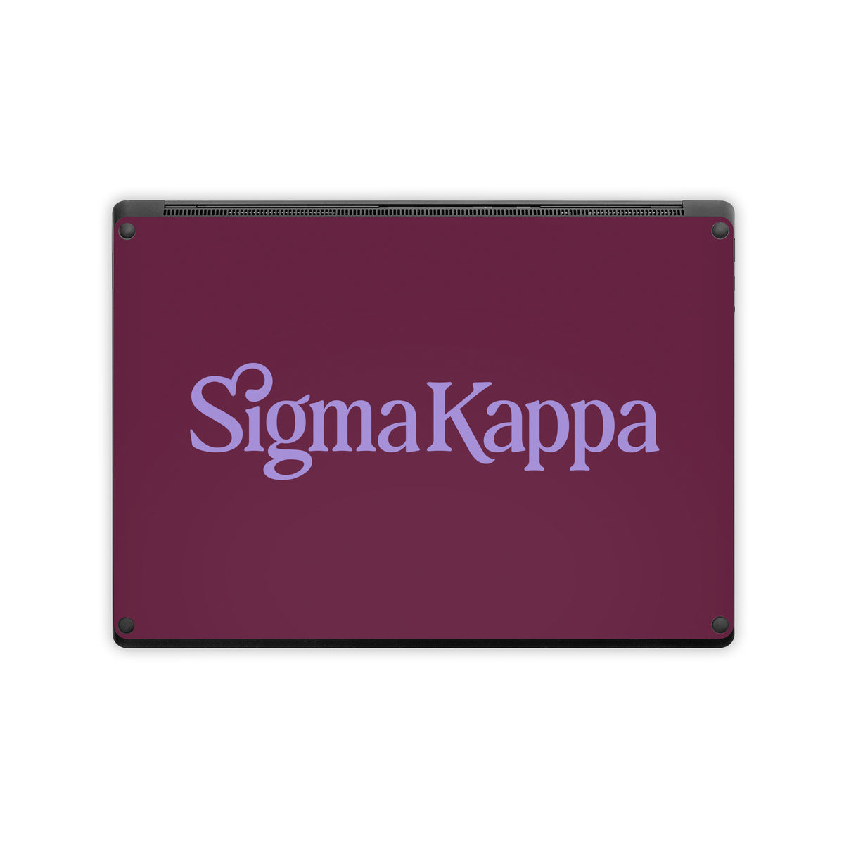 Sigma Kappa Primary Logo Legacy Lavender on Mary Maroon - Microsoft Surface Laptop Skin