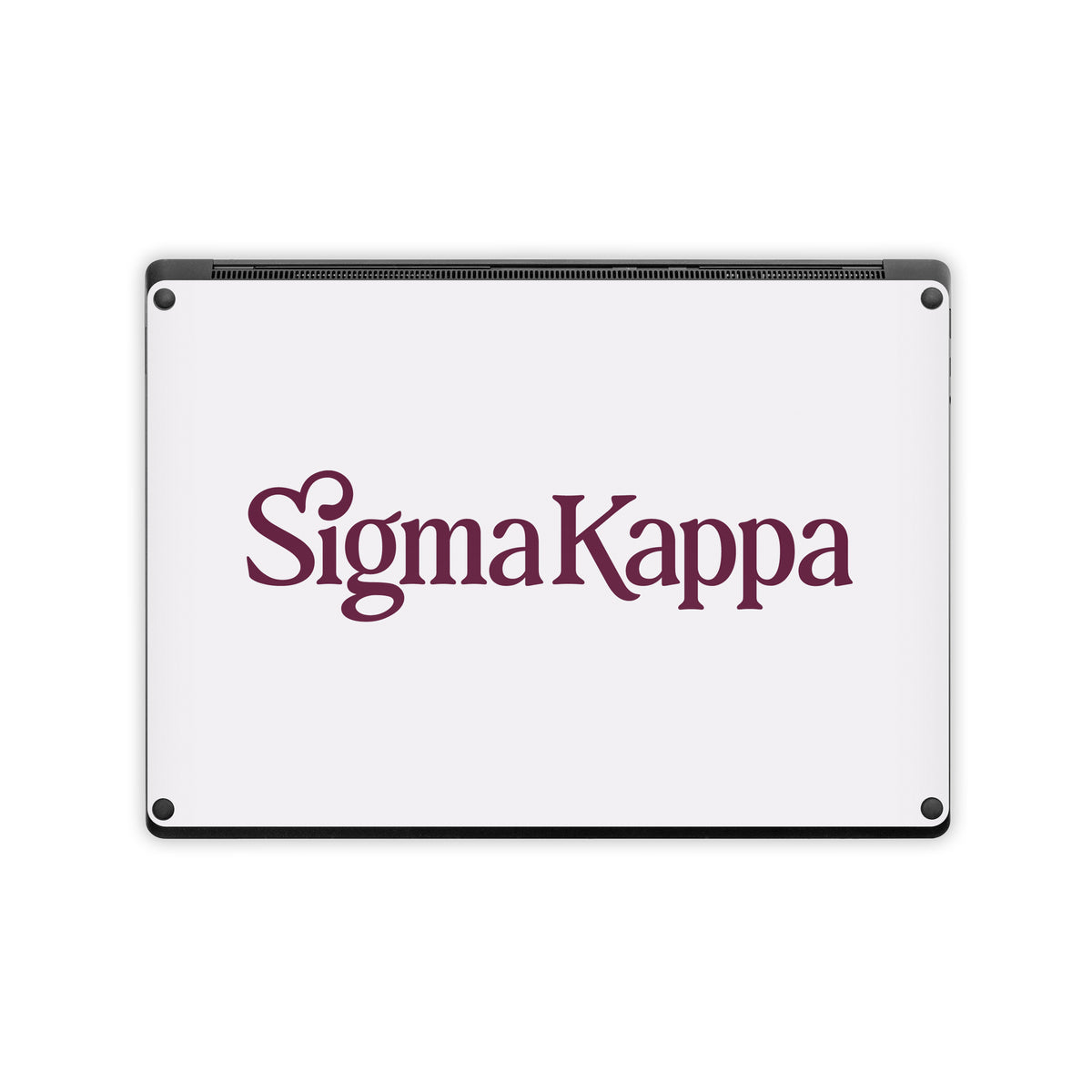 Sigma Kappa Primary Logo Mary Maroon on Dove Love - Microsoft Surface Laptop Skin
