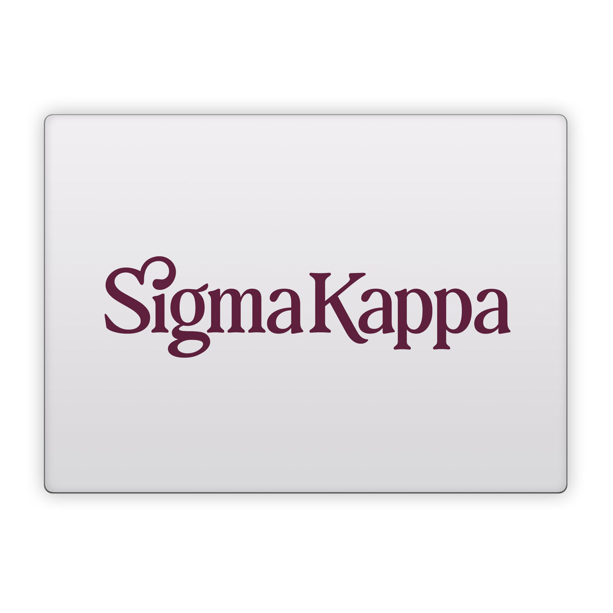 Sigma Kappa Primary Logo Mary Maroon on Dove Love - Microsoft Surface Laptop Skin