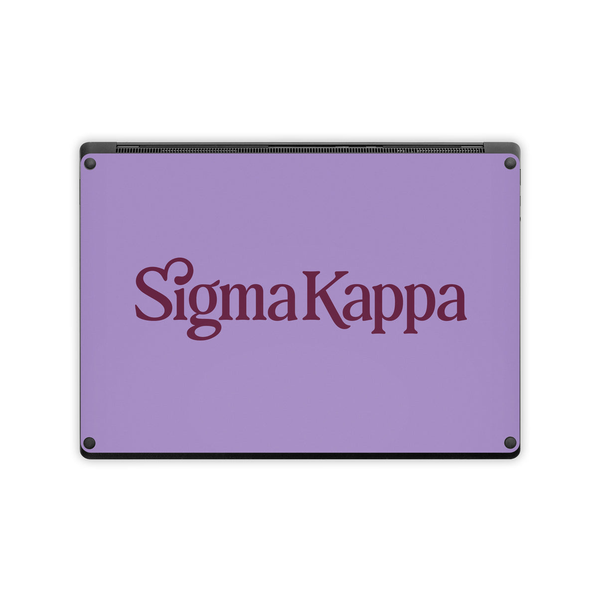 Sigma Kappa Primary Logo Mary Maroon on Legacy Lavender - Microsoft Surface Laptop Skin