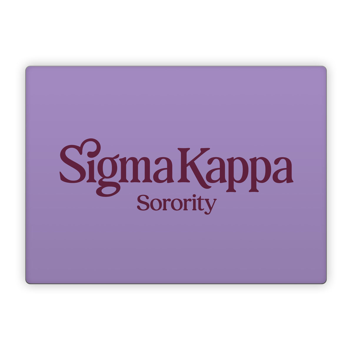 Sigma Kappa Sorority Logo Mary Maroon on Legacy Lavender - Microsoft Surface Laptop Skin
