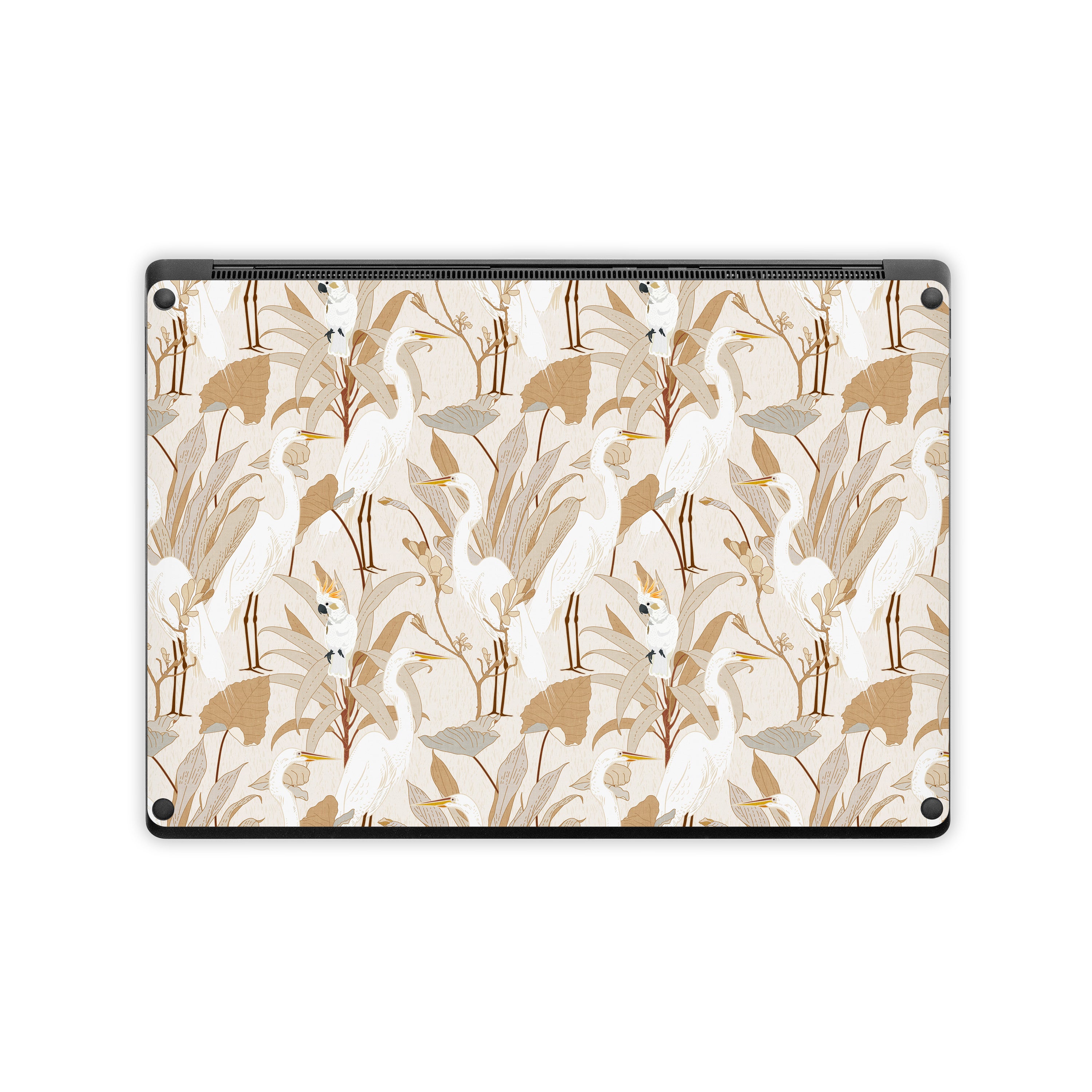 White Cranes Cockatoo - Microsoft Surface Laptop Skin