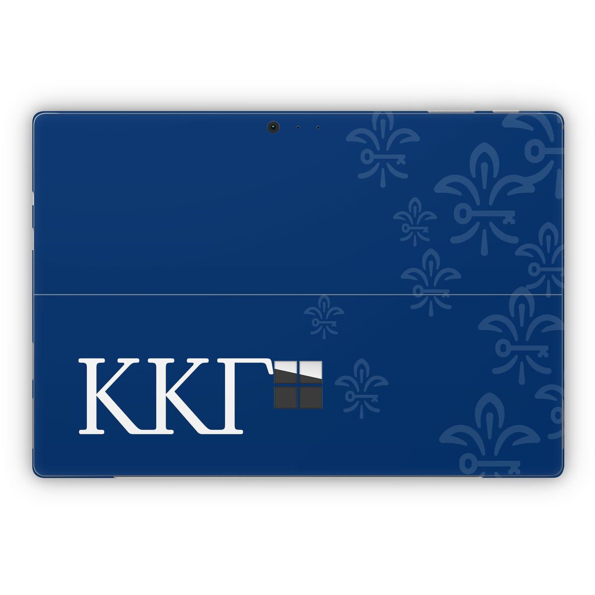 Kappa Kappa Gamma Letters and Fleur De Key Gamma Blue - Microsoft Surface Pro Skin