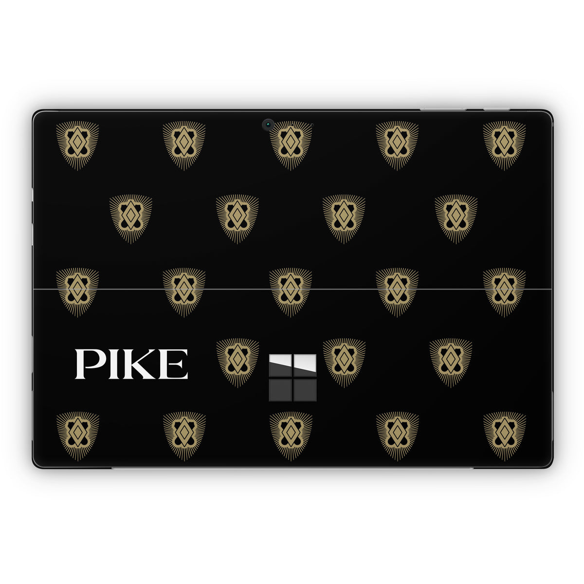 Pi Kappa Alpha PIKE Shield Pattern Black - Microsoft Surface Pro Skin