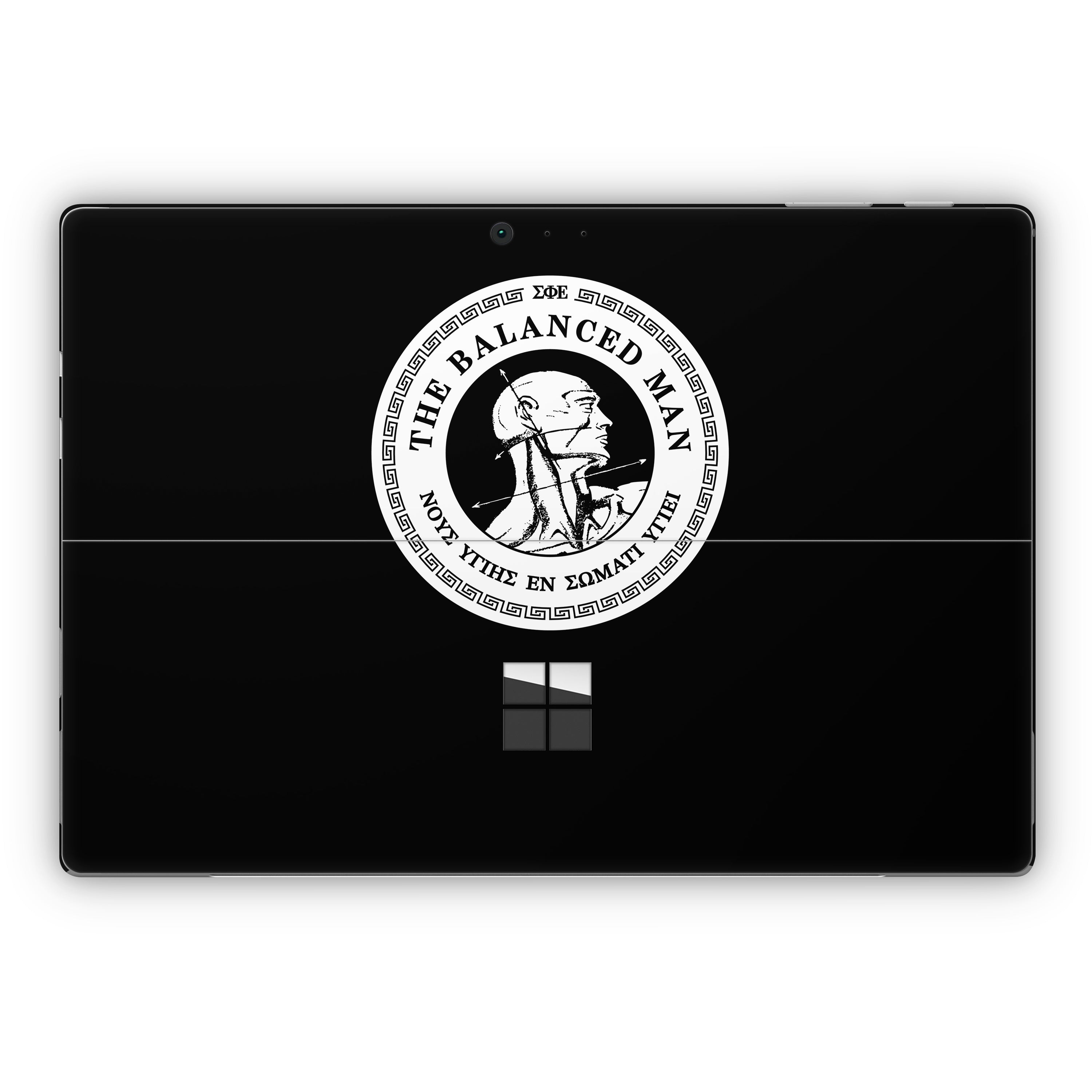 Sigma Phi Epsilon Balanced Man Black - Microsoft Surface Pro Skin