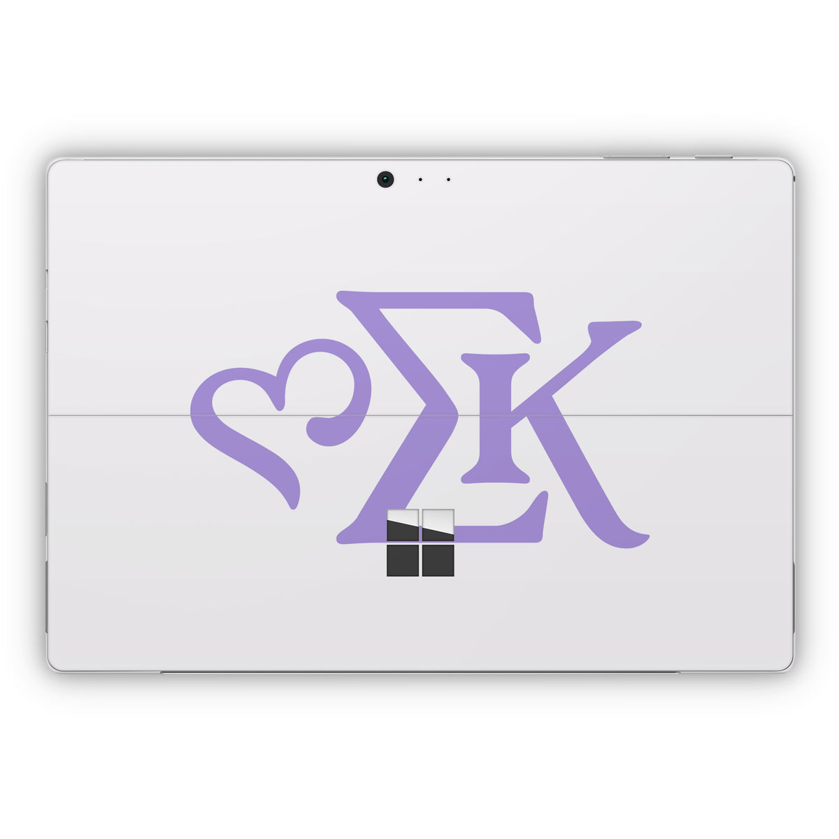 Sigma Kappa Greek Letters Legacy Lavender on Dove Love - Microsoft Surface Pro Skin