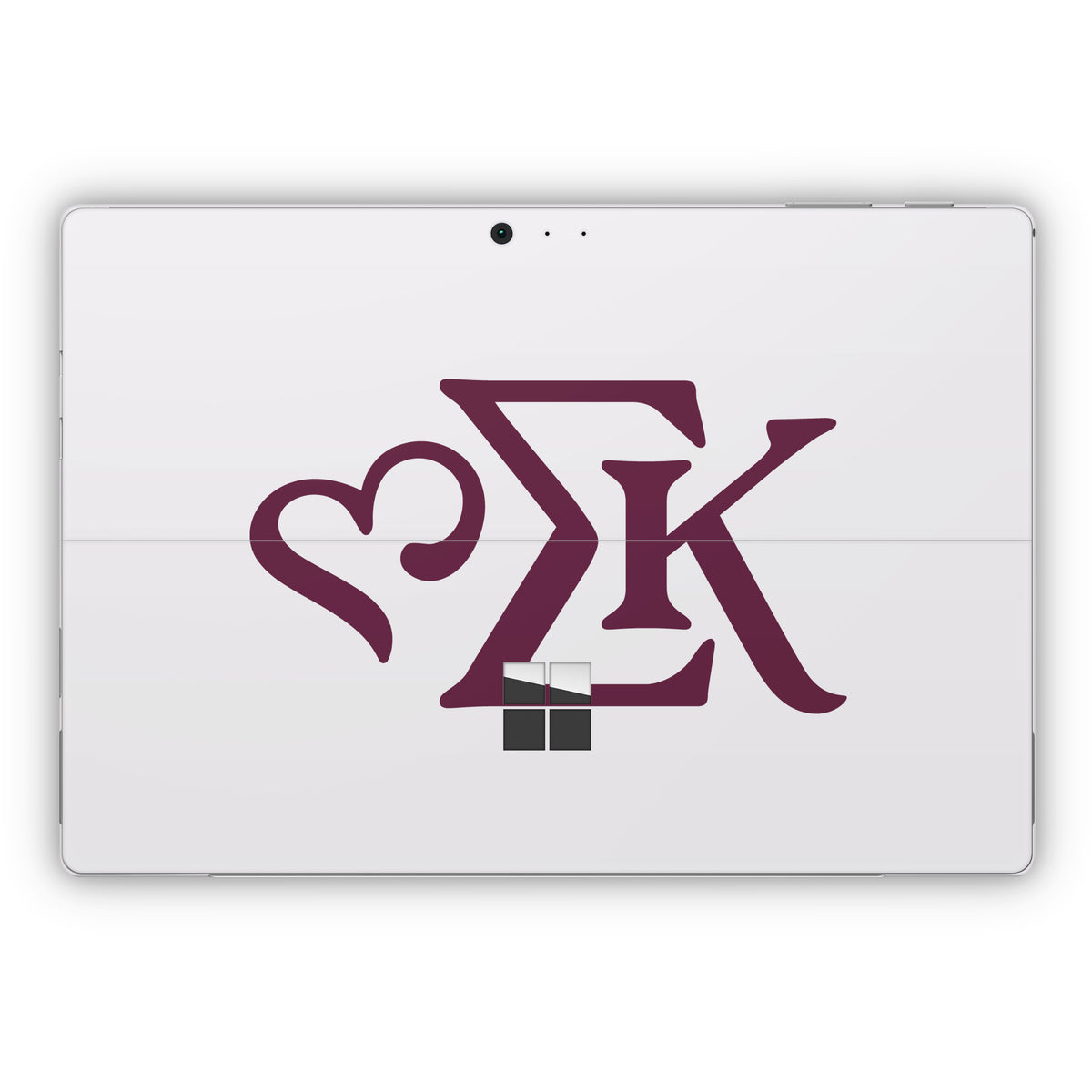 Sigma Kappa Greek Letters Mary Maroon on Dove Love - Microsoft Surface Pro Skin