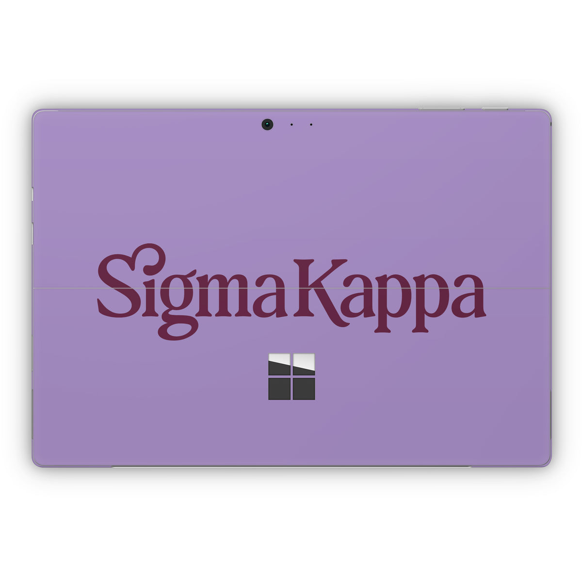 Sigma Kappa Primary Logo Mary Maroon on Legacy Lavender - Microsoft Surface Pro Skin